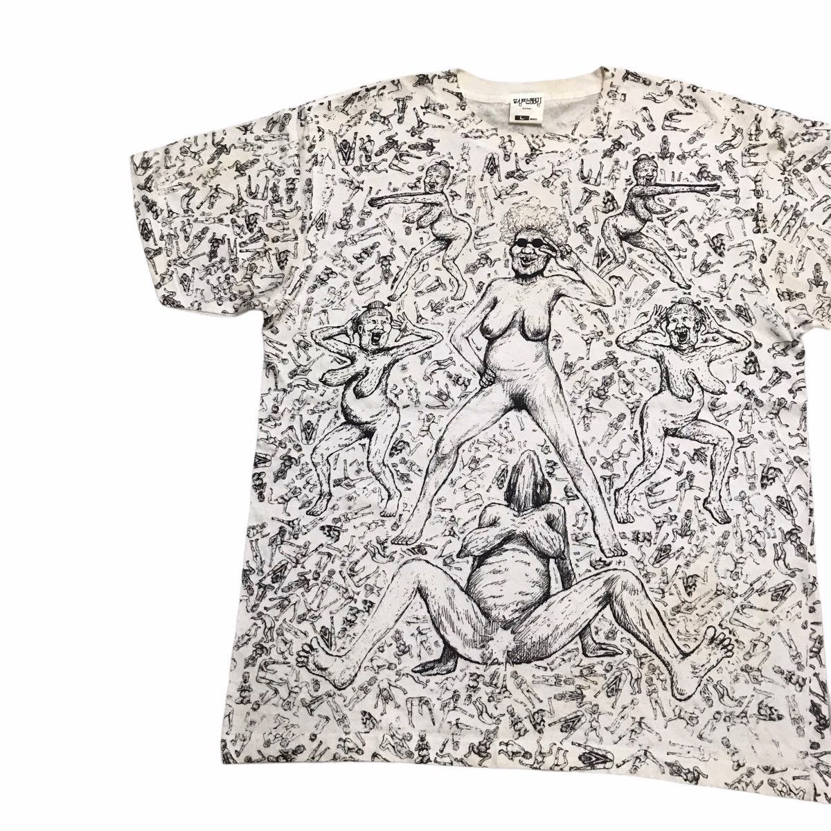 Vintage Vintage Fullprint Sexy T Shirt Size US L / EU 52-54 / 3 - 3 Thumbnail
