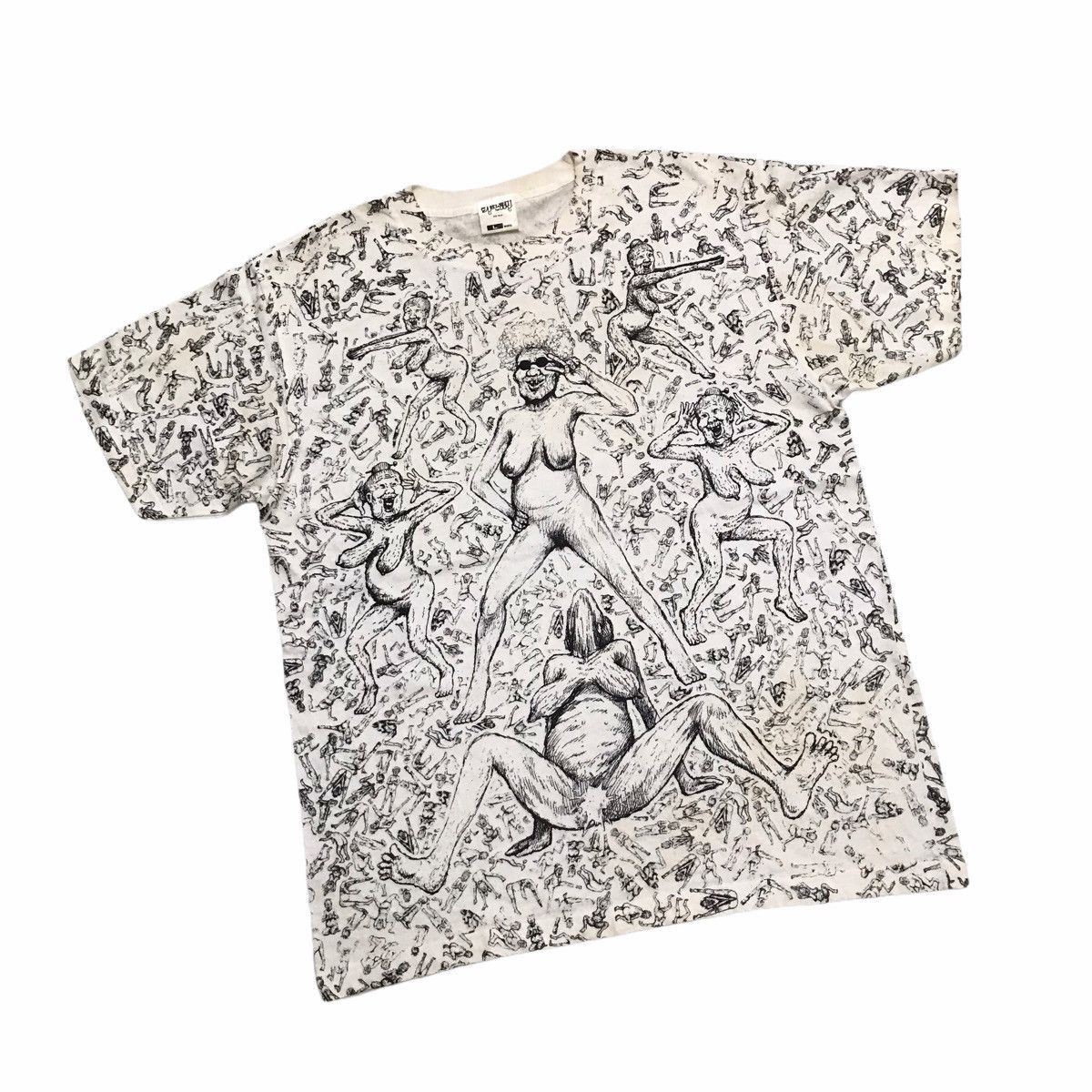 Vintage Vintage Fullprint Sexy T Shirt Size US L / EU 52-54 / 3 - 5 Thumbnail