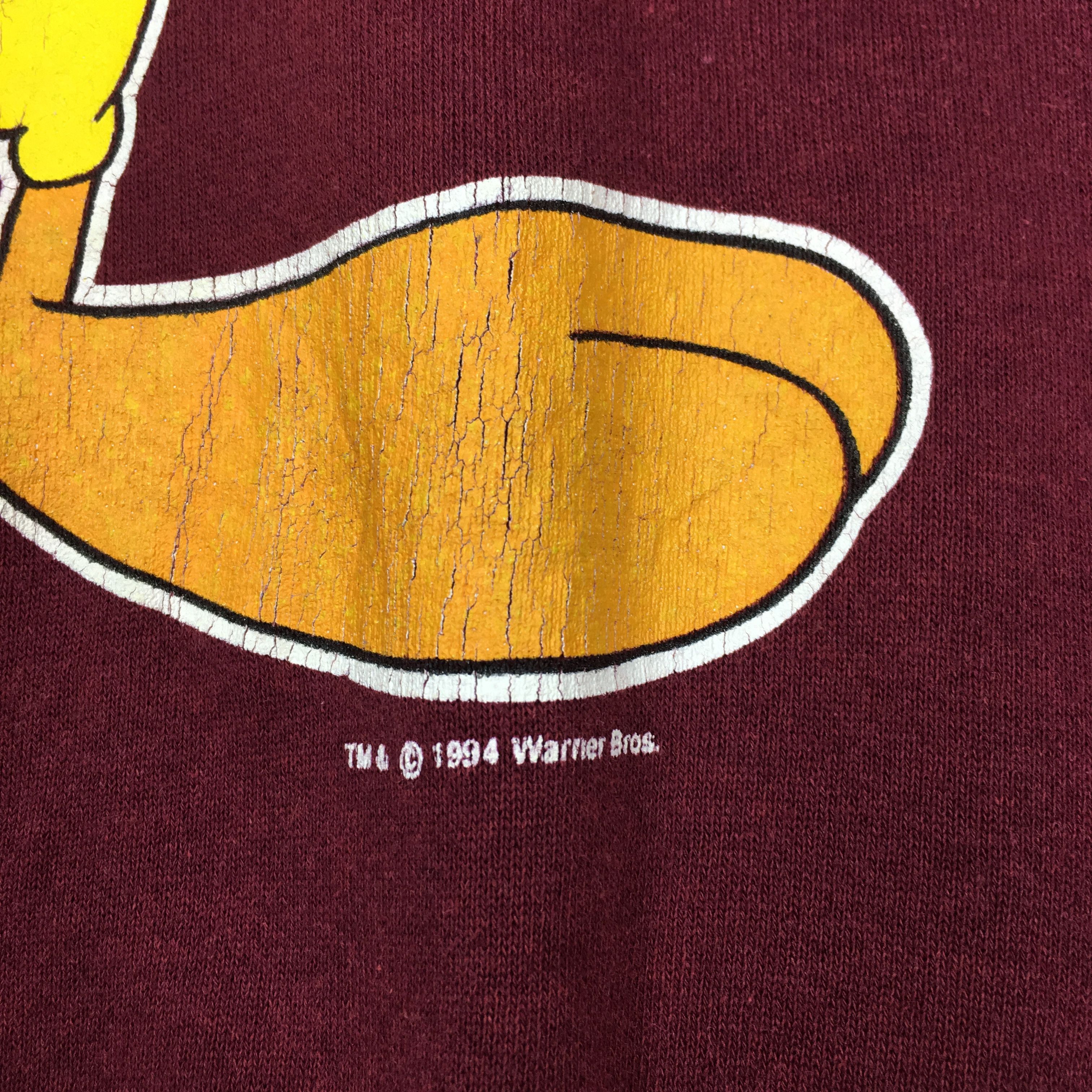 Cartoon Network × Vintage × Warner Bros Vintage 90s Looney Tunes Tweety And Bugs Sweatshirt Size M Size US M / EU 48-50 / 2 - 4 Thumbnail