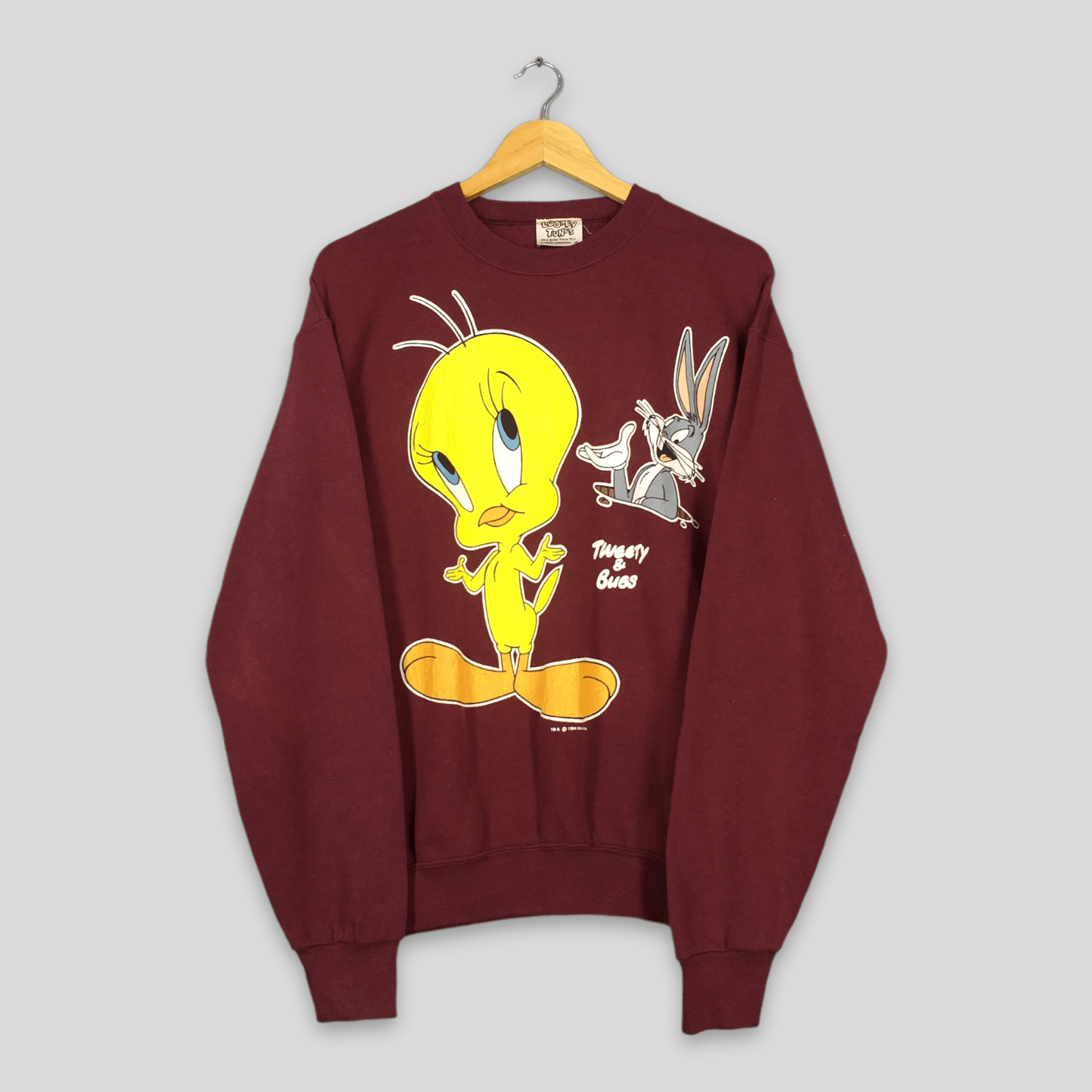 Cartoon Network × Vintage × Warner Bros Vintage 90s Looney Tunes Tweety And Bugs Sweatshirt Size M Size US M / EU 48-50 / 2 - 1 Thumbnail