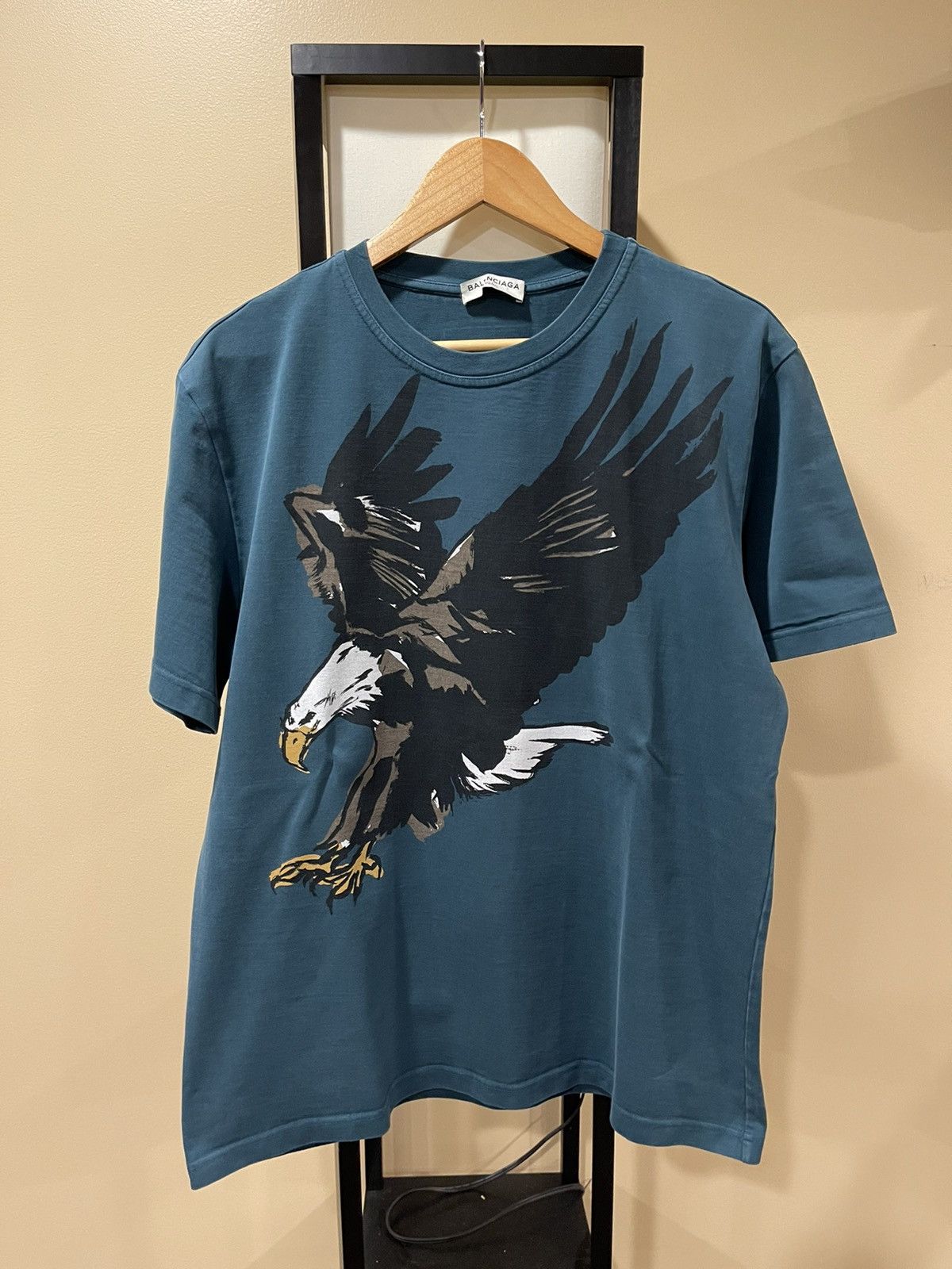 image of Balenciaga Green Eagle Tee, Men's (Size XL)