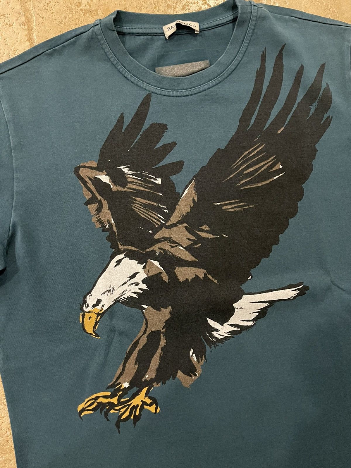 Balenciaga Balenciaga Green Eagle Tee Size US XL / EU 56 / 4 - 5 Thumbnail