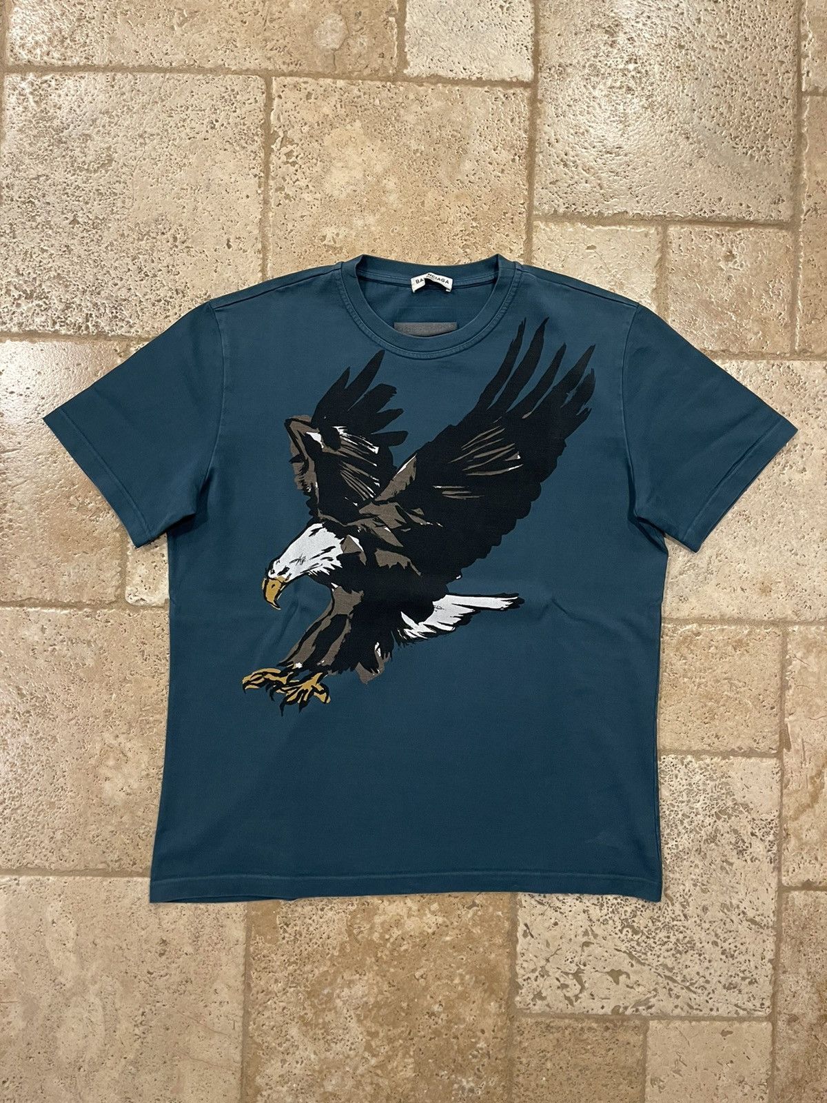 Balenciaga Balenciaga Green Eagle Tee Size US XL / EU 56 / 4 - 3 Thumbnail