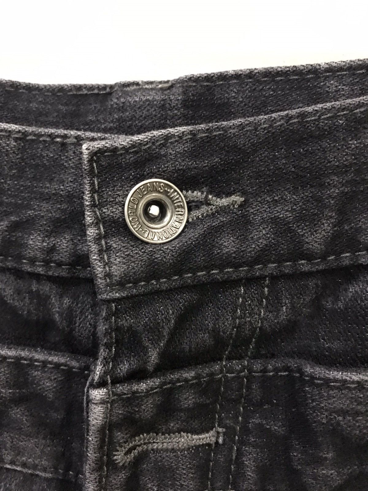Designer × Japanese Brand × Seditionaries Double Waist🔥Japanese Motto Skull Poem Junya Punk Denim Size US 32 / EU 48 - 10 Thumbnail