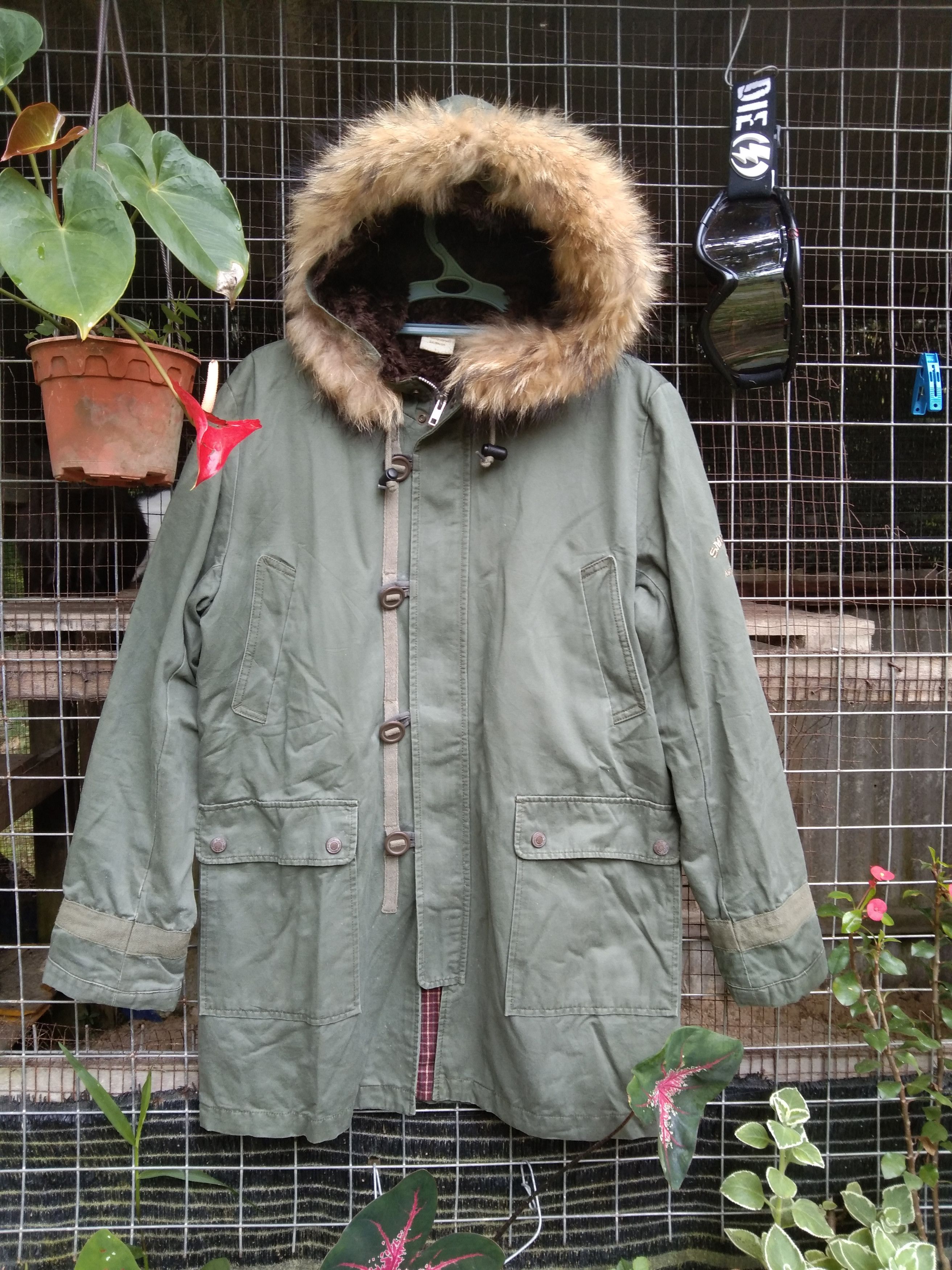 Vintage VINTAGE SMITH'S AMERICANA FAUX FUR HOODIE JACKET Size US M / EU 48-50 / 2 - 2 Thumbnail