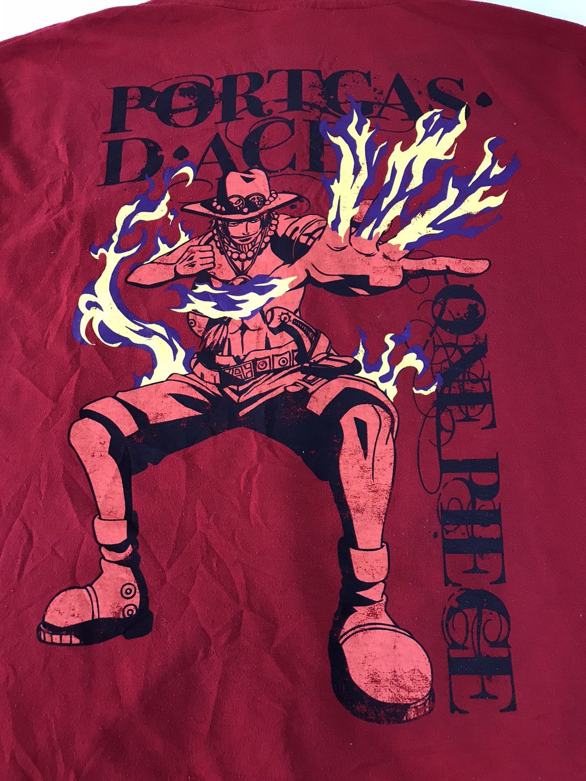 Anime × Japanese Brand × One Piece Rimaster One Piece Portgas D Hiken No Ace Big Printed Size US XL / EU 56 / 4 - 4 Thumbnail