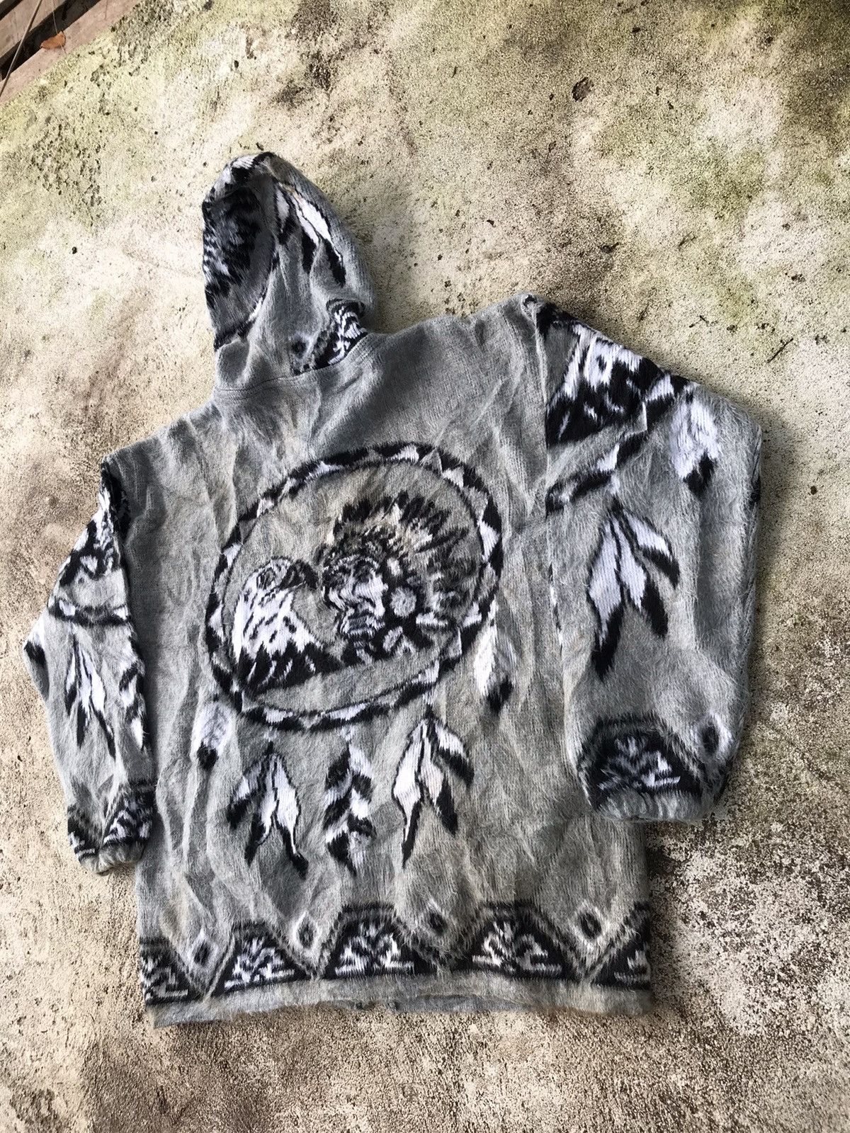 Indian Motorcycle RARE COWICHAN INDIAN WOOL SPELLOUT JACKET HOODIE Size US L / EU 52-54 / 3 - 8 Thumbnail