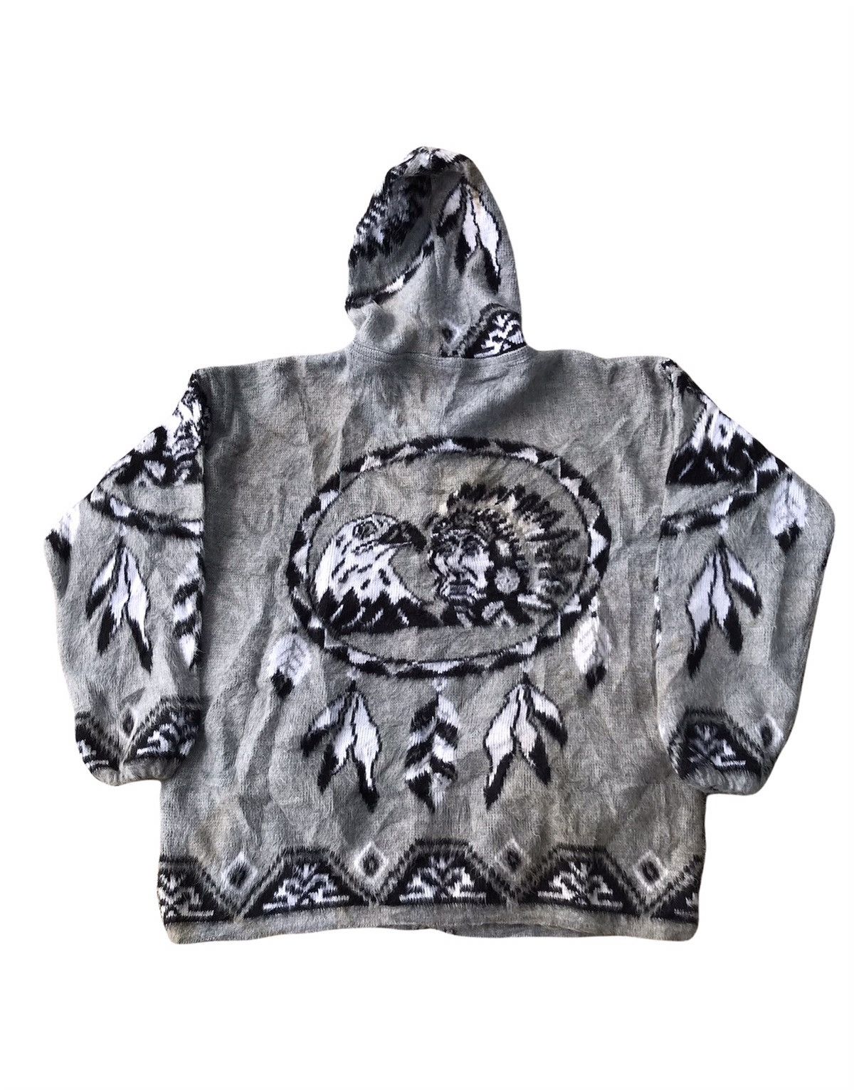 Indian Motorcycle RARE COWICHAN INDIAN WOOL SPELLOUT JACKET HOODIE Size US L / EU 52-54 / 3 - 2 Thumbnail