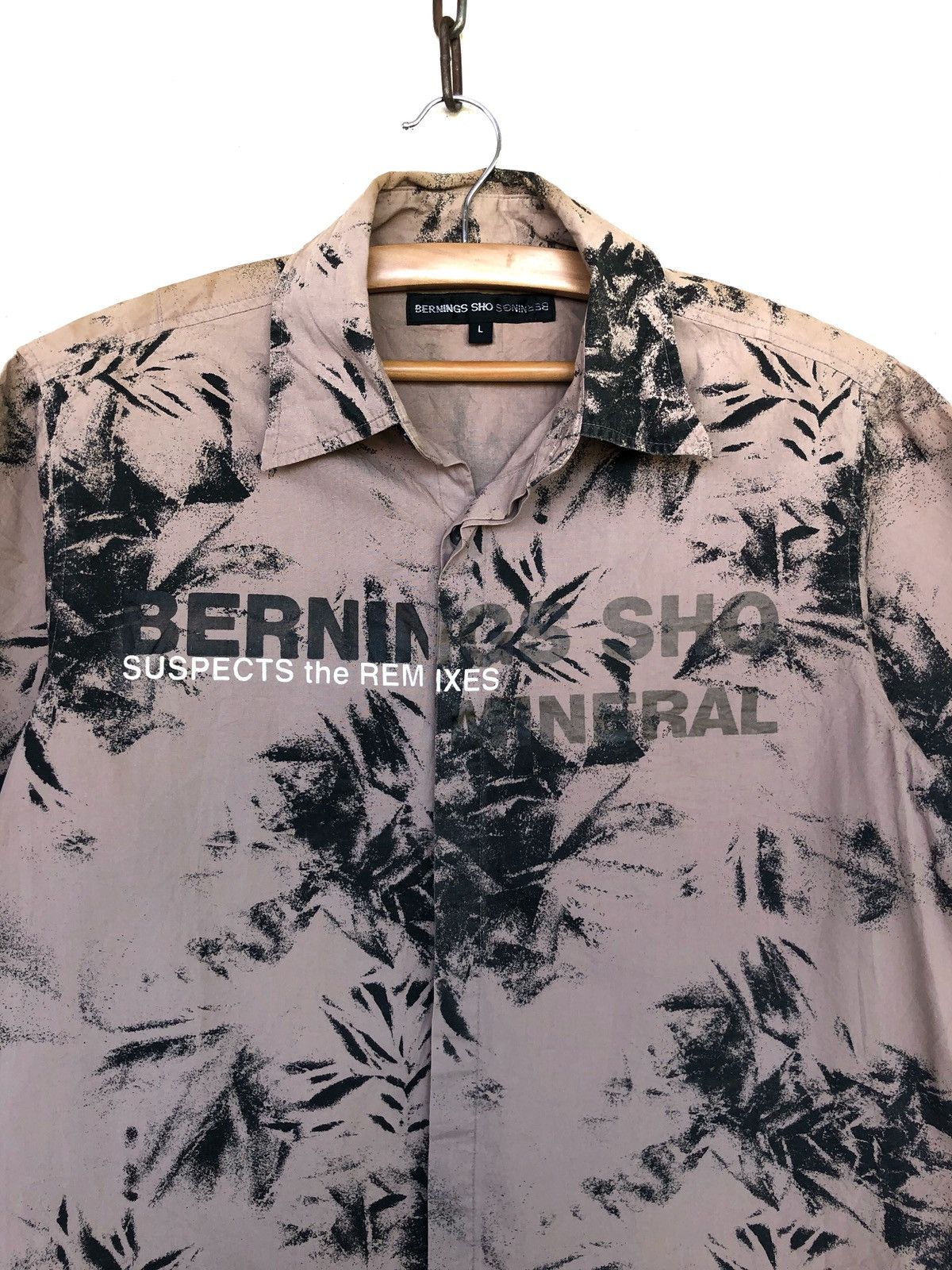BERNINGS SHO HEAT🔥Berning Sho 🇯🇵 Anarchy Art Motif Button Shirt Size US M / EU 48-50 / 2 - 3 Thumbnail