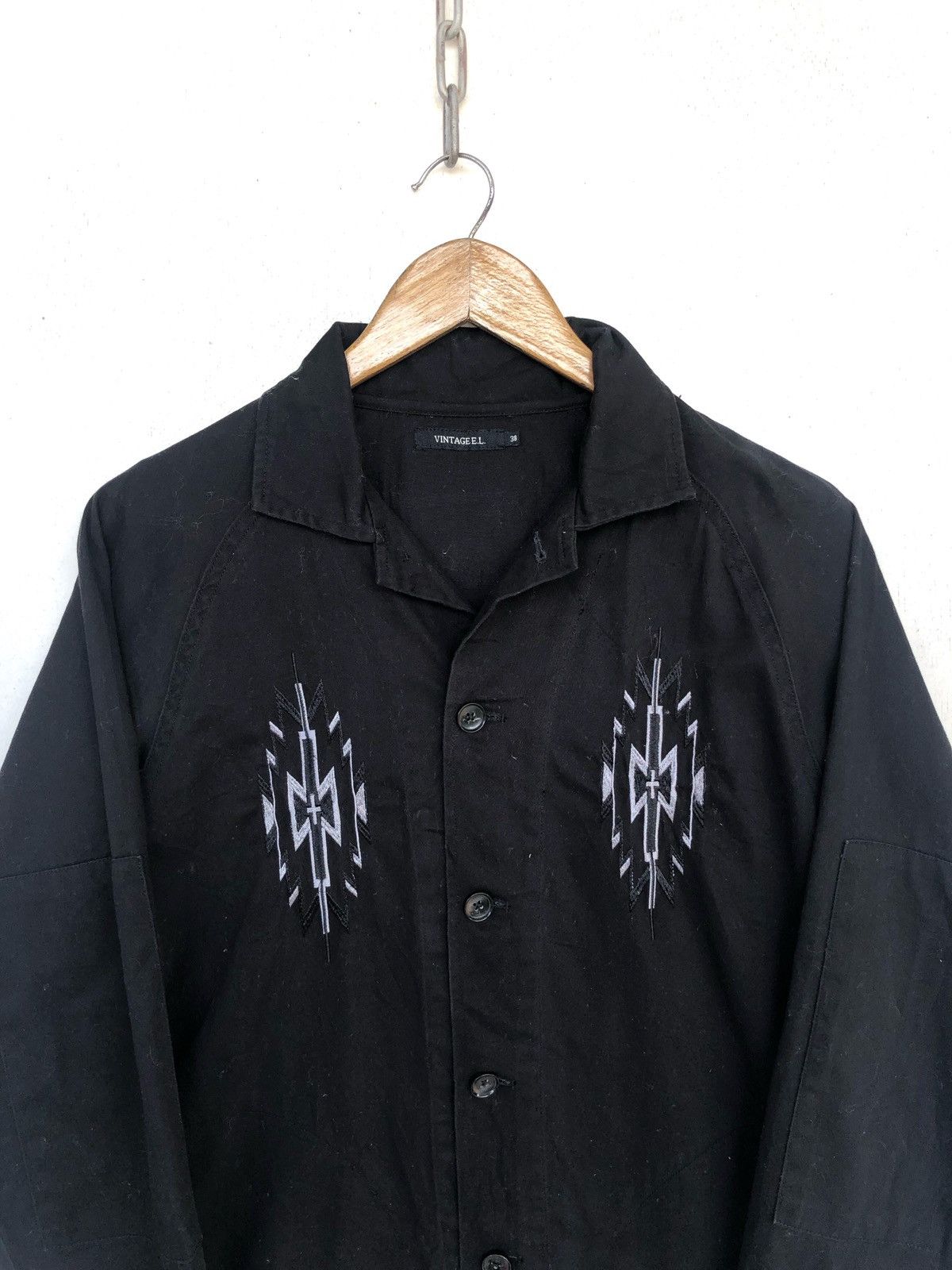 Other GRAIL🔥Chimayo Navajo Flag Black Button Up Shirt Size US S / EU 44-46 / 1 - 2 Thumbnail