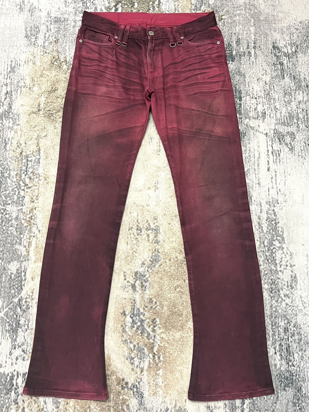 image of Avant Garde x Beauty Beast Buffalo Bobs Red Velvet Stitchedroundedpocket Bootcut Denim (Size 30)