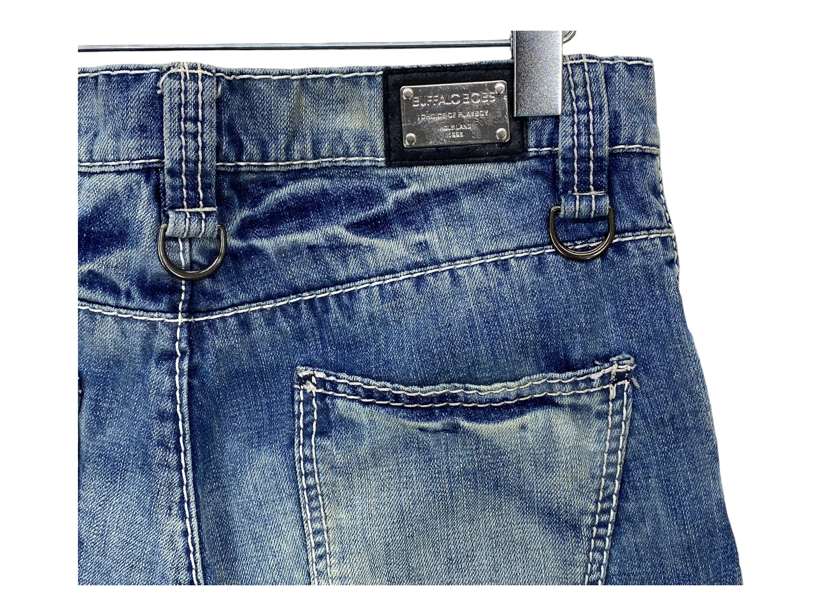 BUFFALO BOBS Japanese Brand Buffalo Bobs J-Cut Camo Flare Jeans Acid Wash Size US 31 - 11 Thumbnail