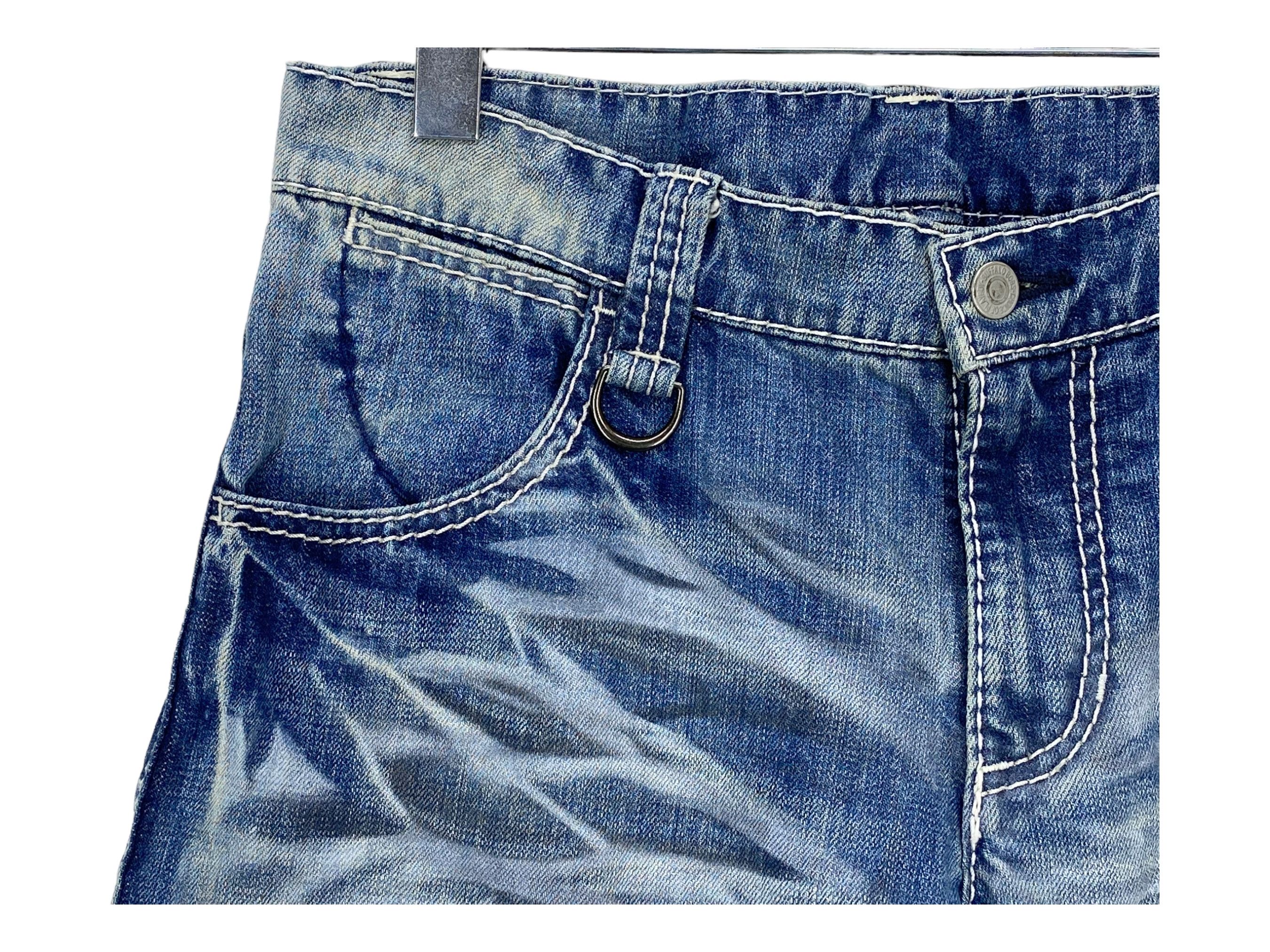 BUFFALO BOBS Japanese Brand Buffalo Bobs J-Cut Camo Flare Jeans Acid Wash Size US 31 - 10 Thumbnail