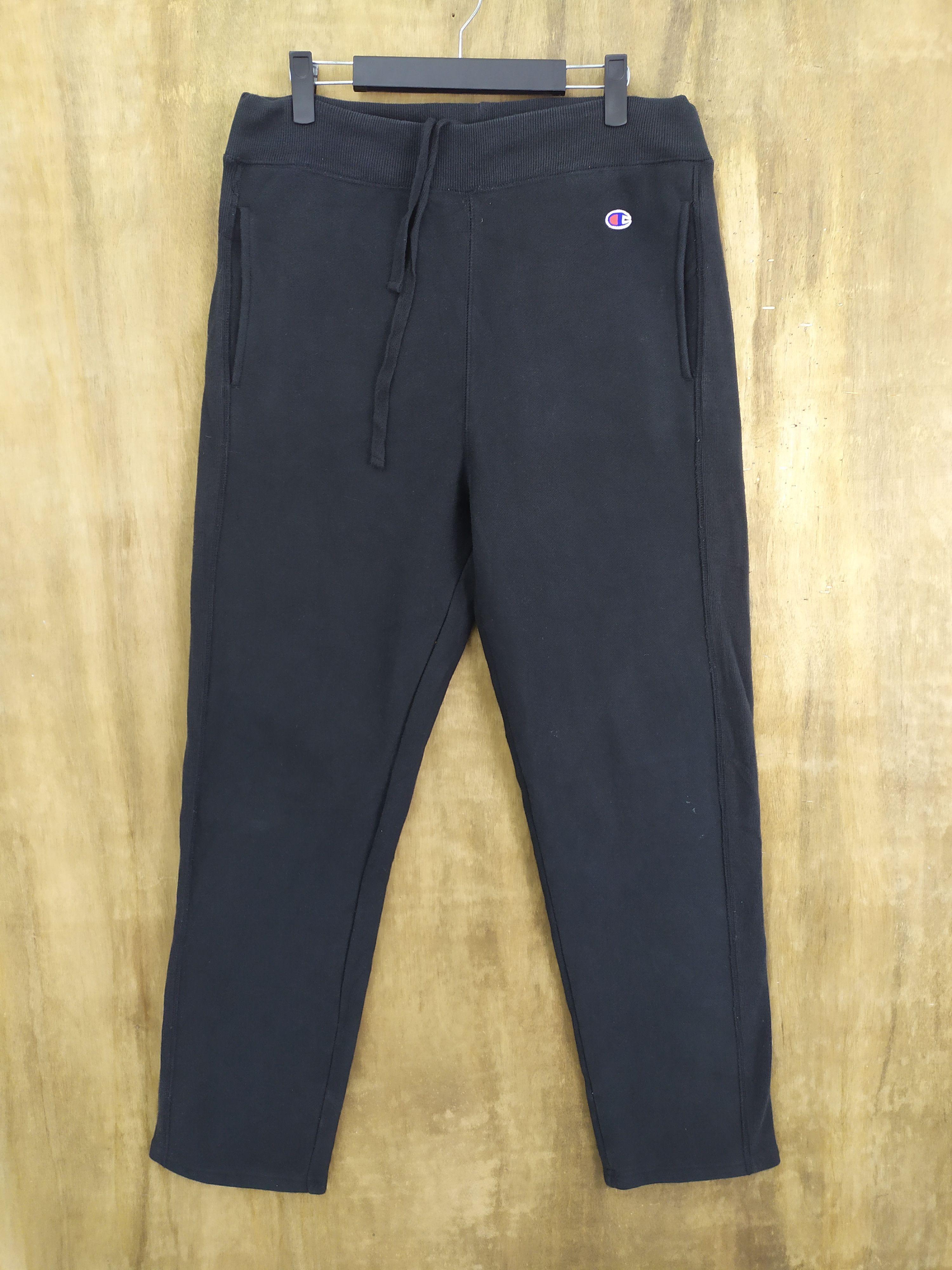 Champion × Vintage CHAMPION BLACK EASY PANTS DRAWSTRING WAIST Size US 32 / EU 48 - 1 Thumbnail