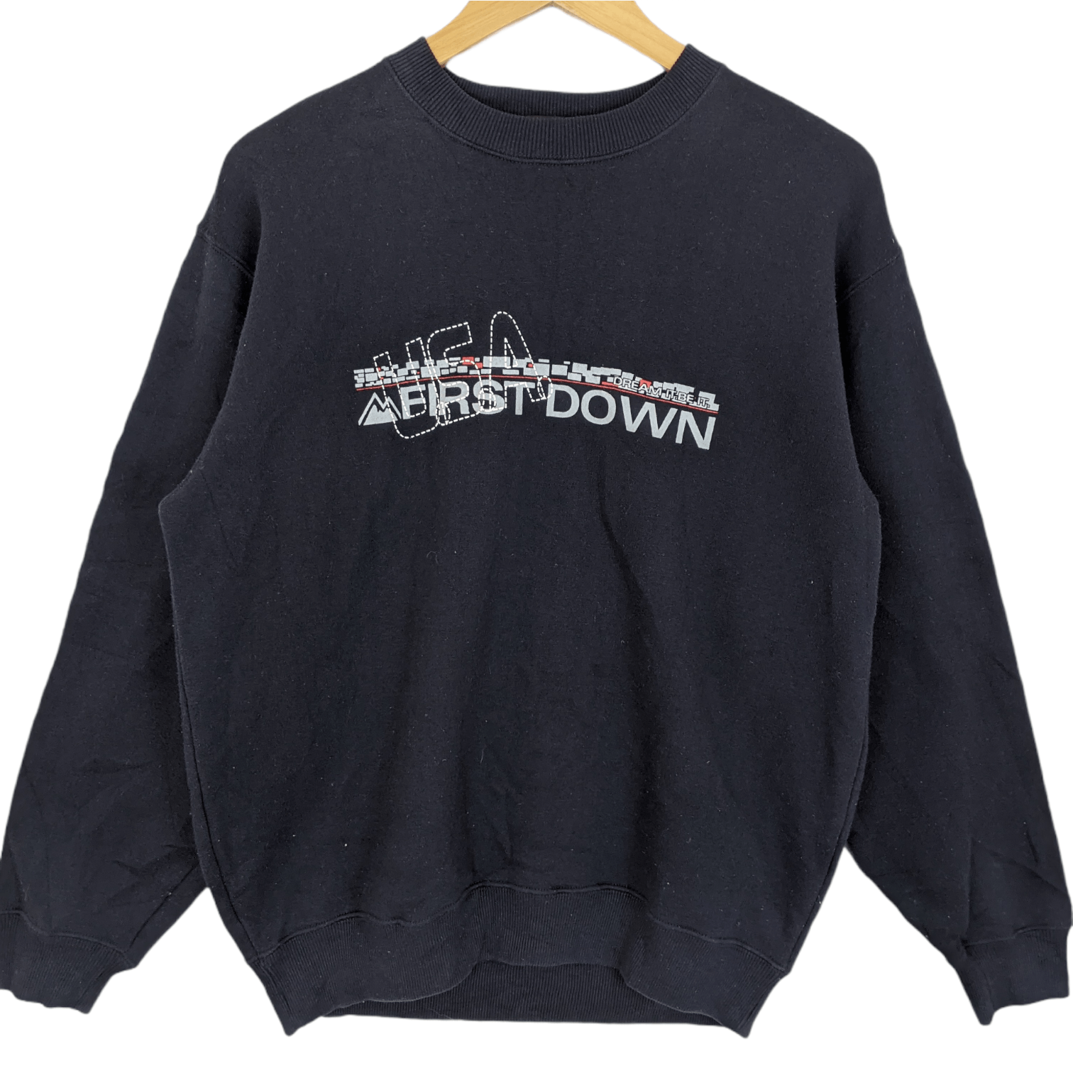 Japanese Brand FIRST DOWN Big Logo Spell Out Jumper Sweatshirt Size US M / EU 48-50 / 2 - 2 Thumbnail