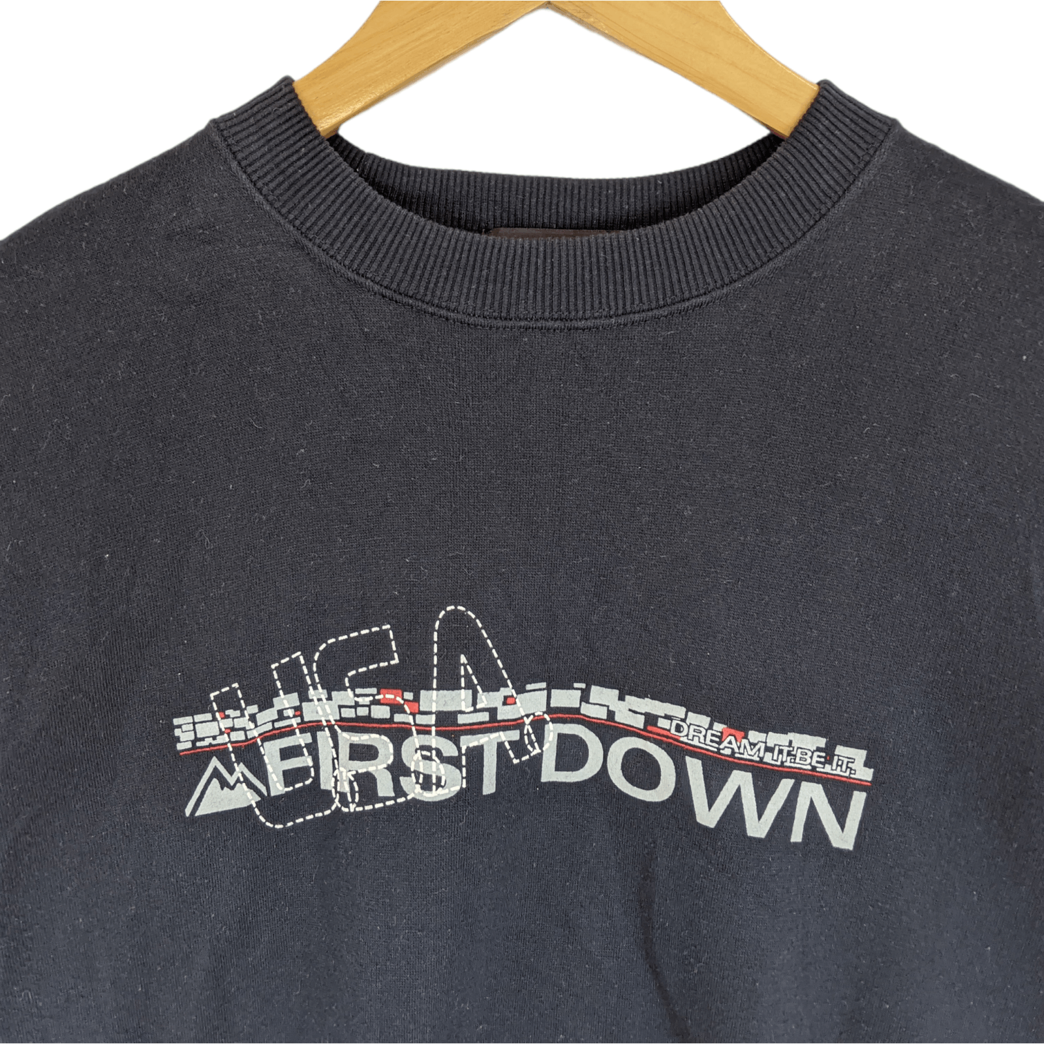 Japanese Brand FIRST DOWN Big Logo Spell Out Jumper Sweatshirt Size US M / EU 48-50 / 2 - 3 Thumbnail