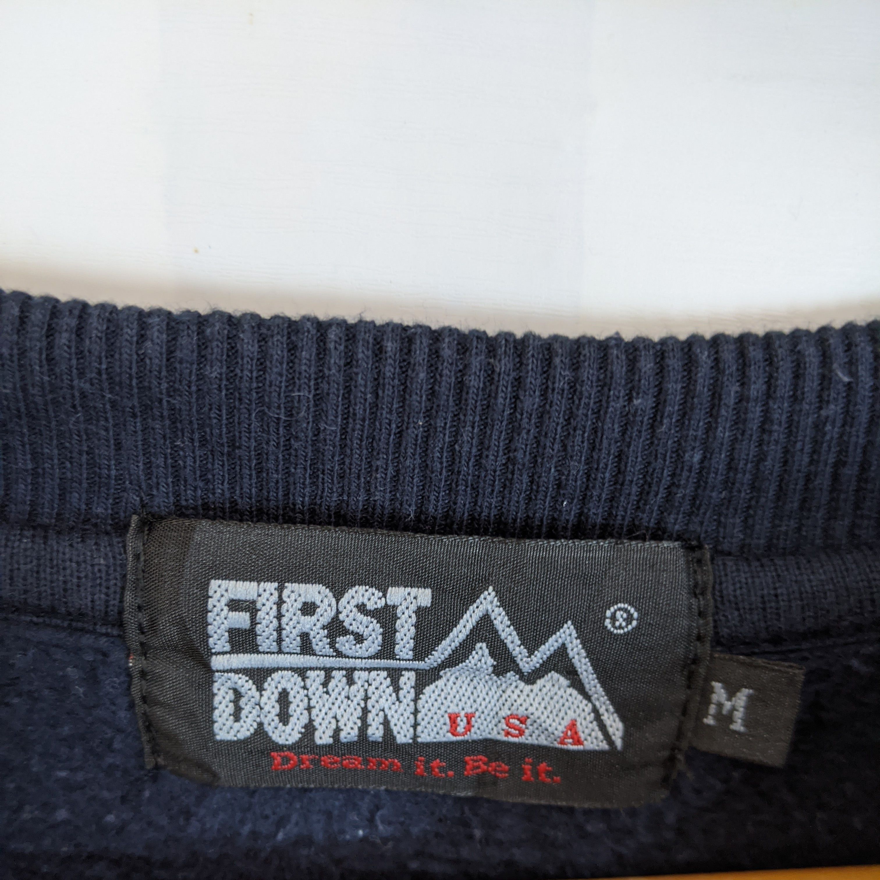 Japanese Brand FIRST DOWN Big Logo Spell Out Jumper Sweatshirt Size US M / EU 48-50 / 2 - 9 Thumbnail