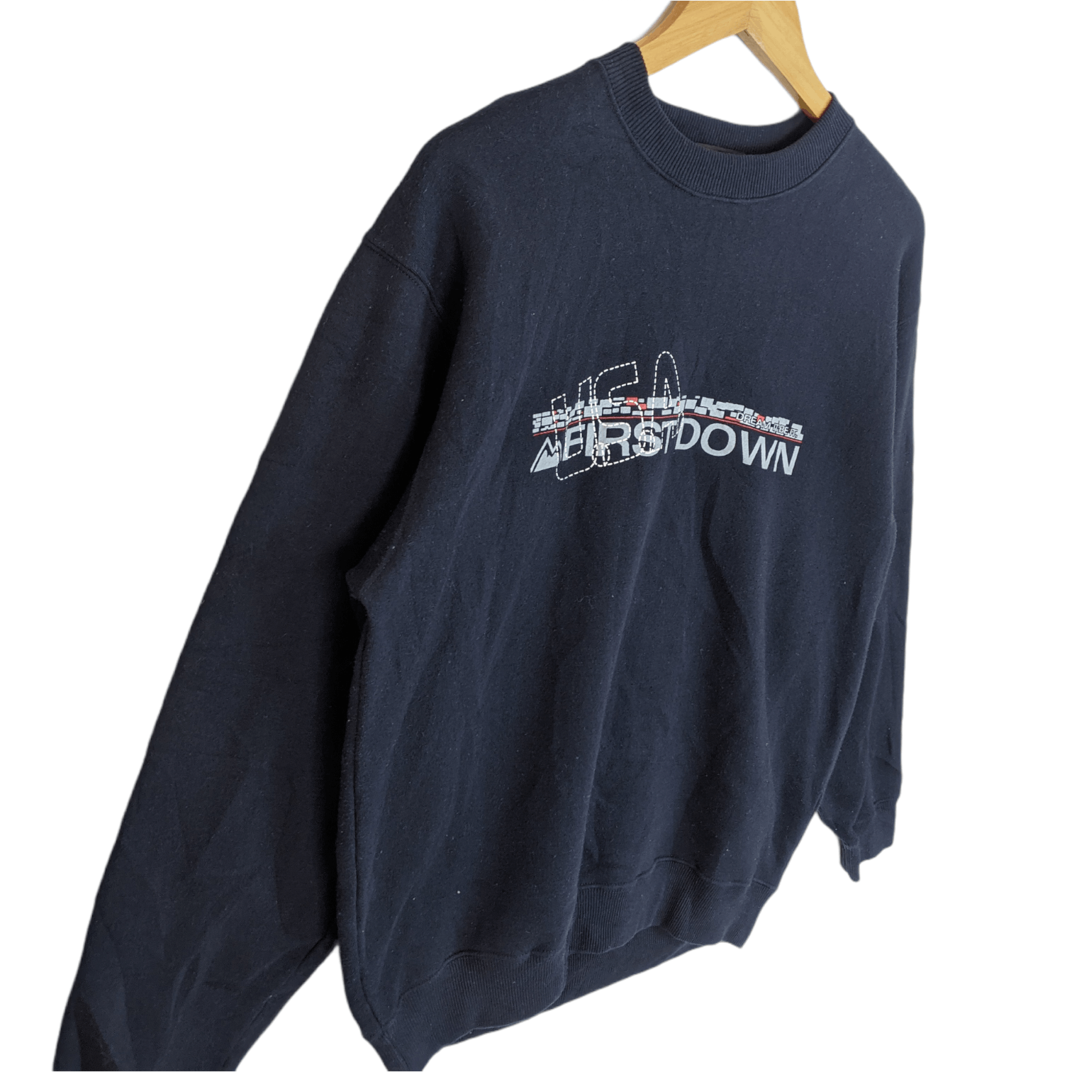 Japanese Brand FIRST DOWN Big Logo Spell Out Jumper Sweatshirt Size US M / EU 48-50 / 2 - 4 Thumbnail
