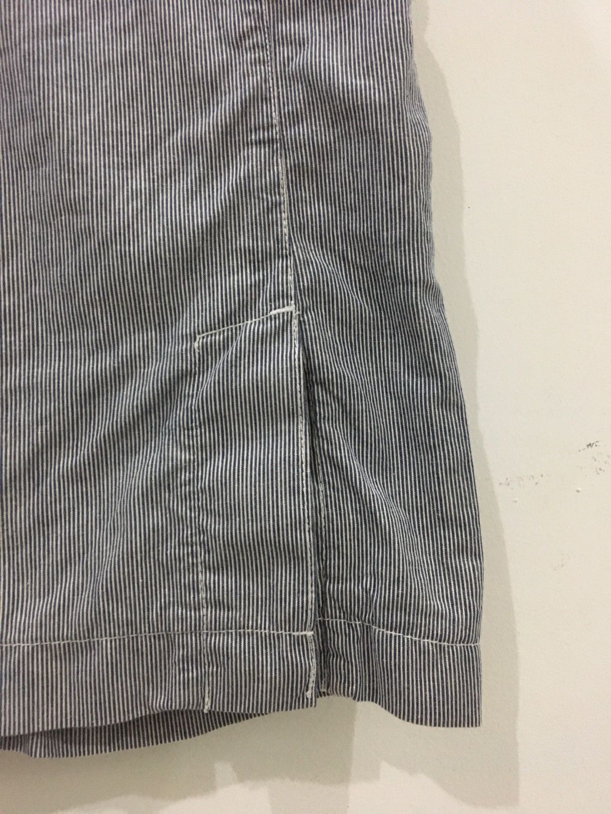 Japanese Brand JUNMEN - STRIPE GREY CHORE MILITARY MULTI POCKET JACKET Size US L / EU 52-54 / 3 - 9 Thumbnail