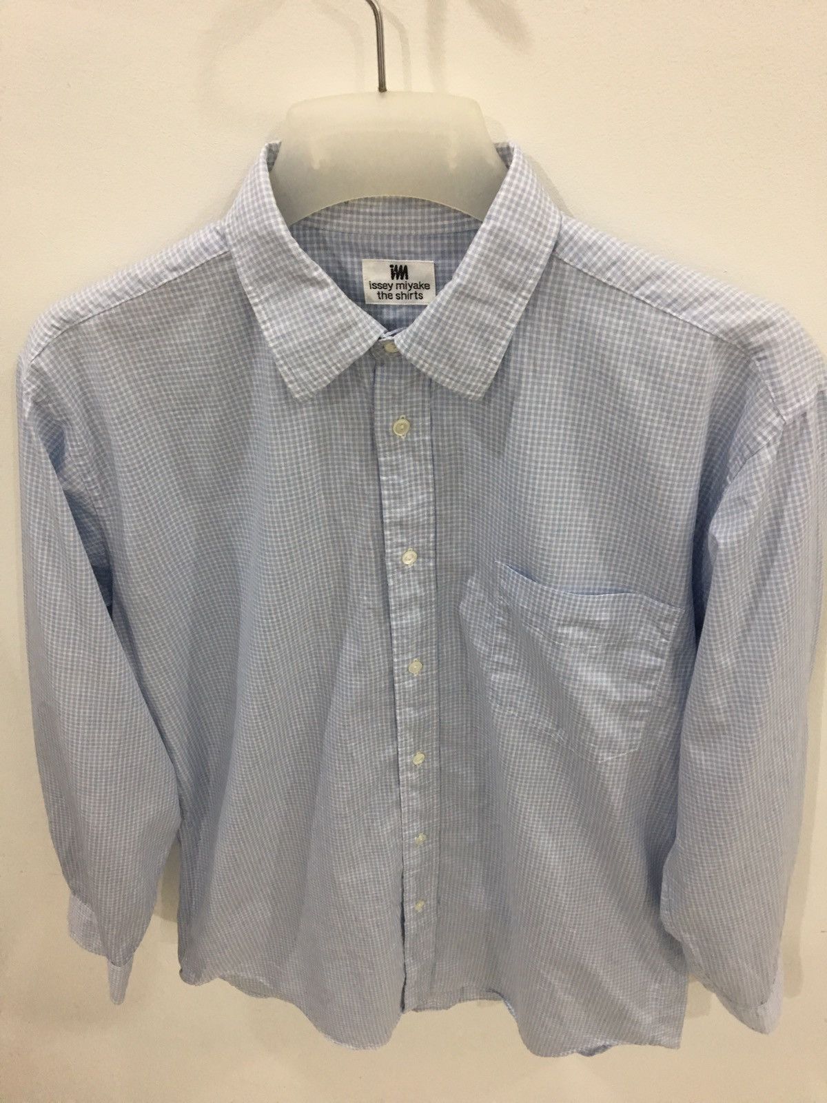 Issey Miyake ISSEY MIYAKE - PLAID CHECK LIGHT BLUE SHIRT Size US M / EU 48-50 / 2 - 1 Thumbnail