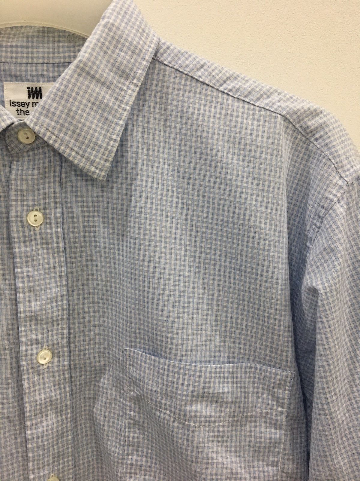 Issey Miyake ISSEY MIYAKE - PLAID CHECK LIGHT BLUE SHIRT Size US M / EU 48-50 / 2 - 4 Thumbnail