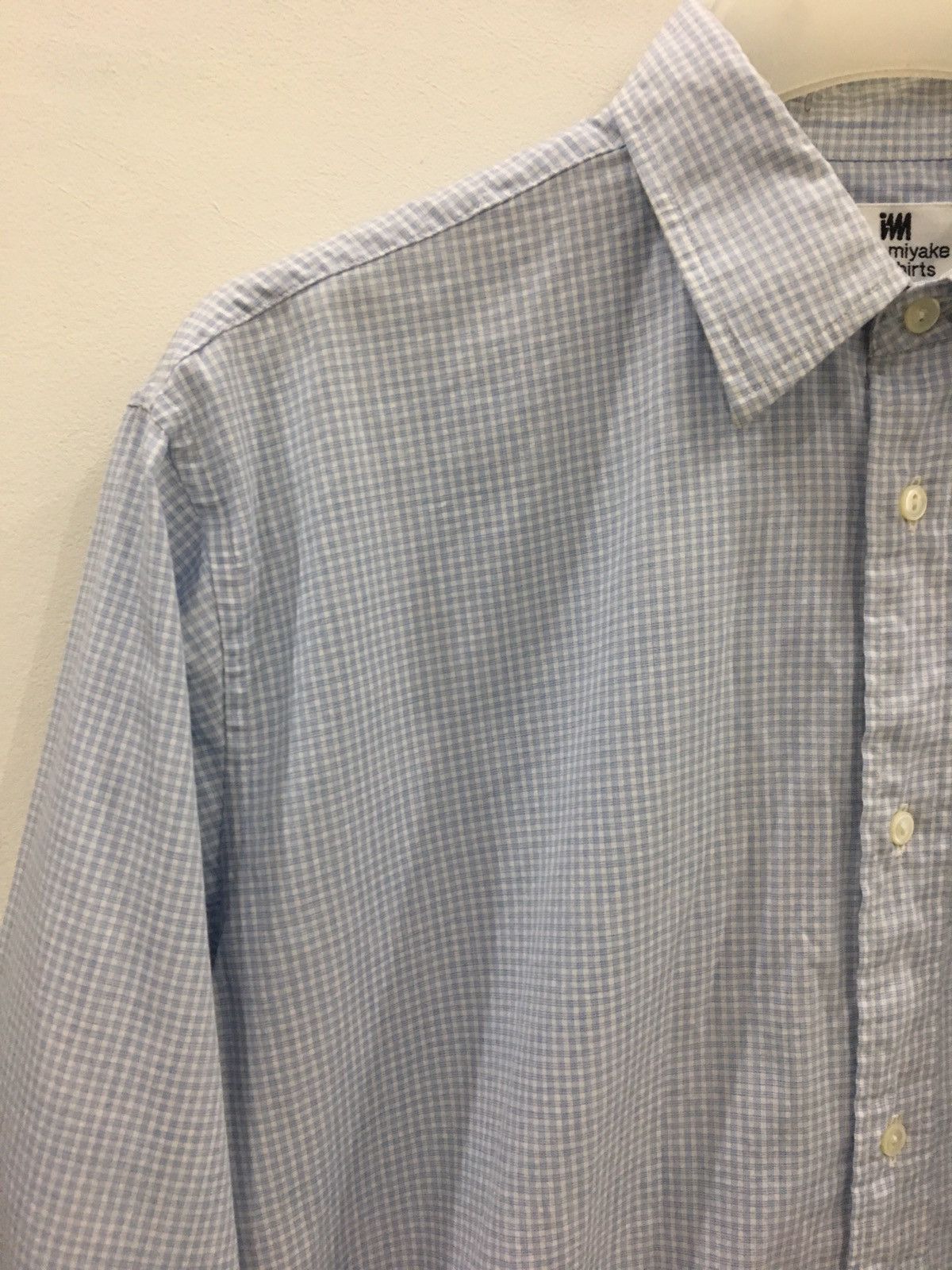 Issey Miyake ISSEY MIYAKE - PLAID CHECK LIGHT BLUE SHIRT Size US M / EU 48-50 / 2 - 3 Thumbnail