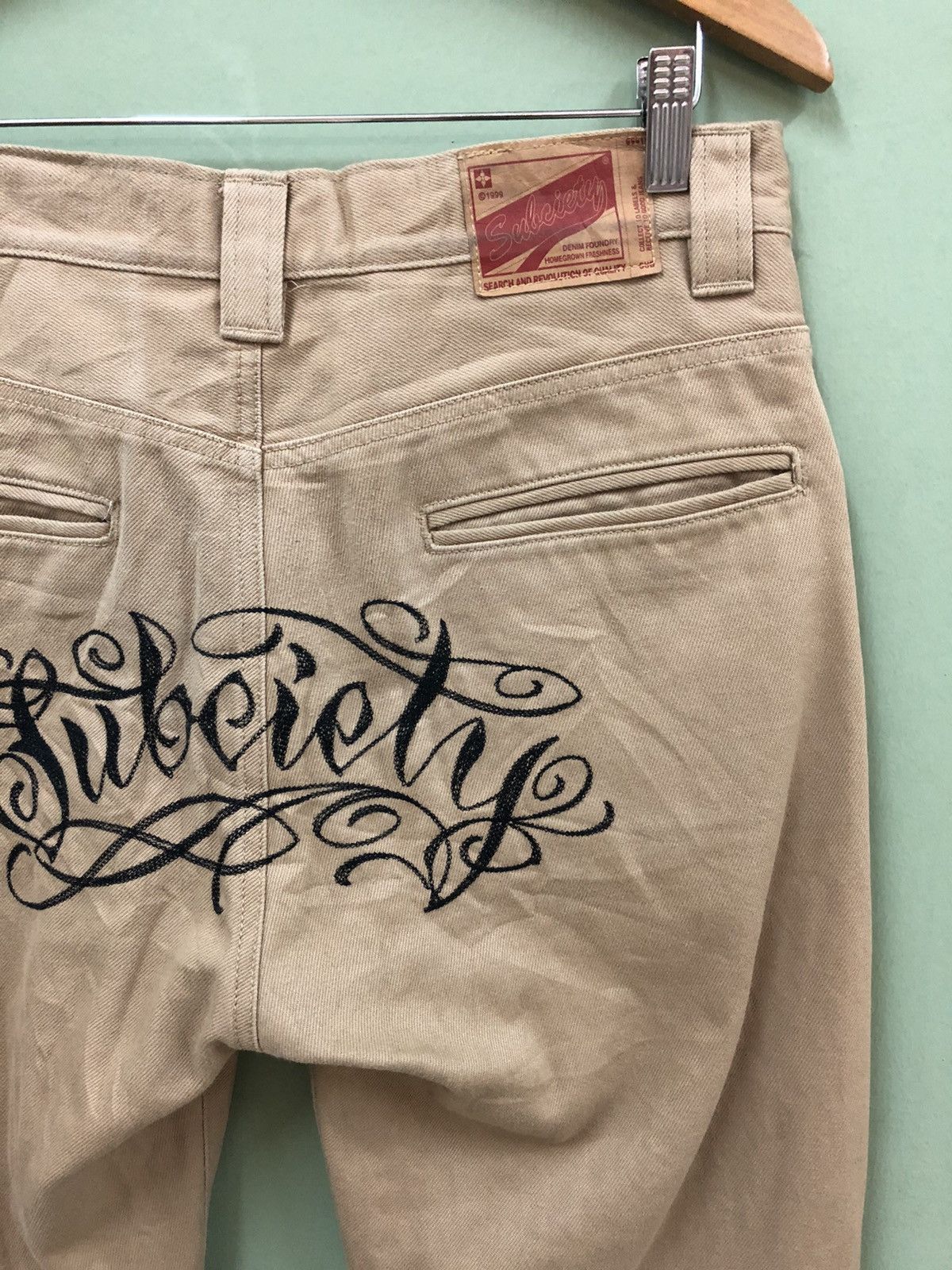 Hysteric Glamour SUBCIETY-REGULAR FIT JAPAN SKATE/STREETWEAR BIG LOGO PANTS Size US 31 - 1 Thumbnail