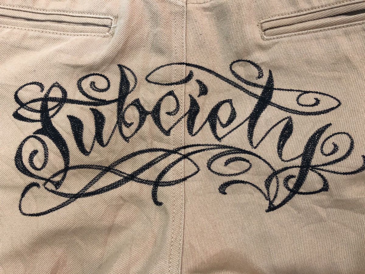 Hysteric Glamour SUBCIETY-REGULAR FIT JAPAN SKATE/STREETWEAR BIG LOGO PANTS Size US 31 - 5 Thumbnail