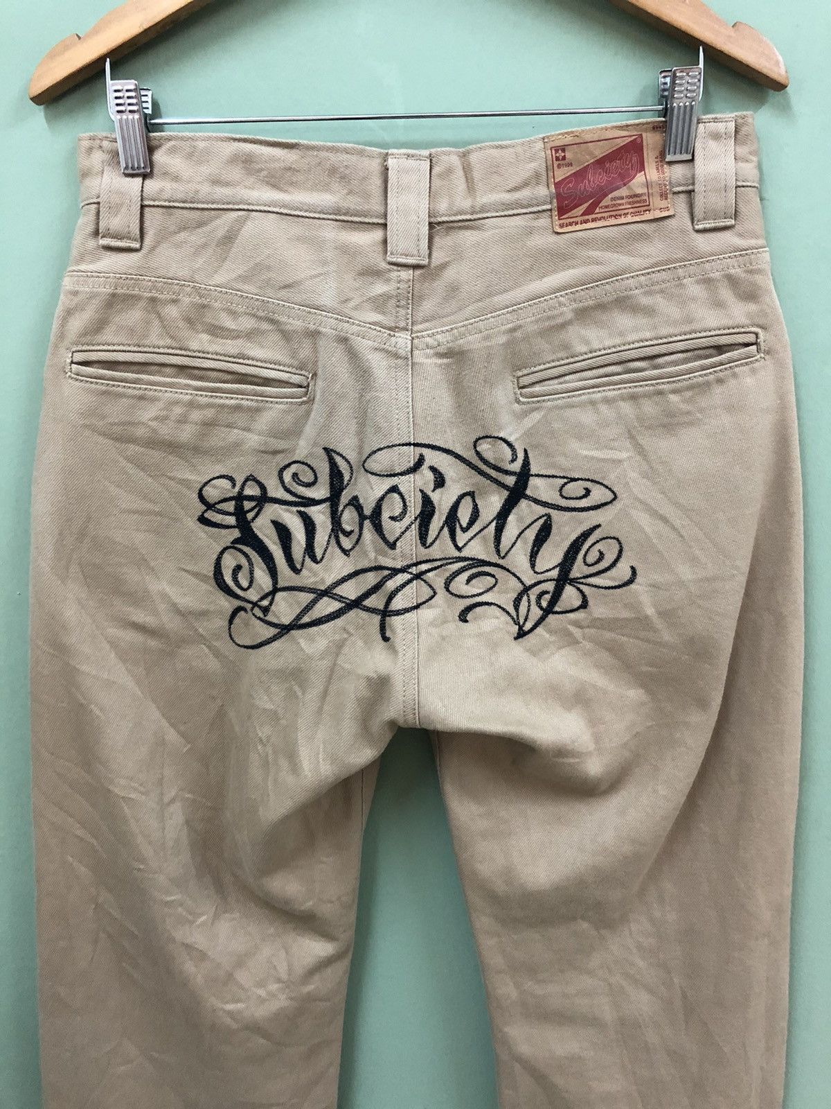 Hysteric Glamour SUBCIETY-REGULAR FIT JAPAN SKATE/STREETWEAR BIG LOGO PANTS Size US 31 - 3 Thumbnail