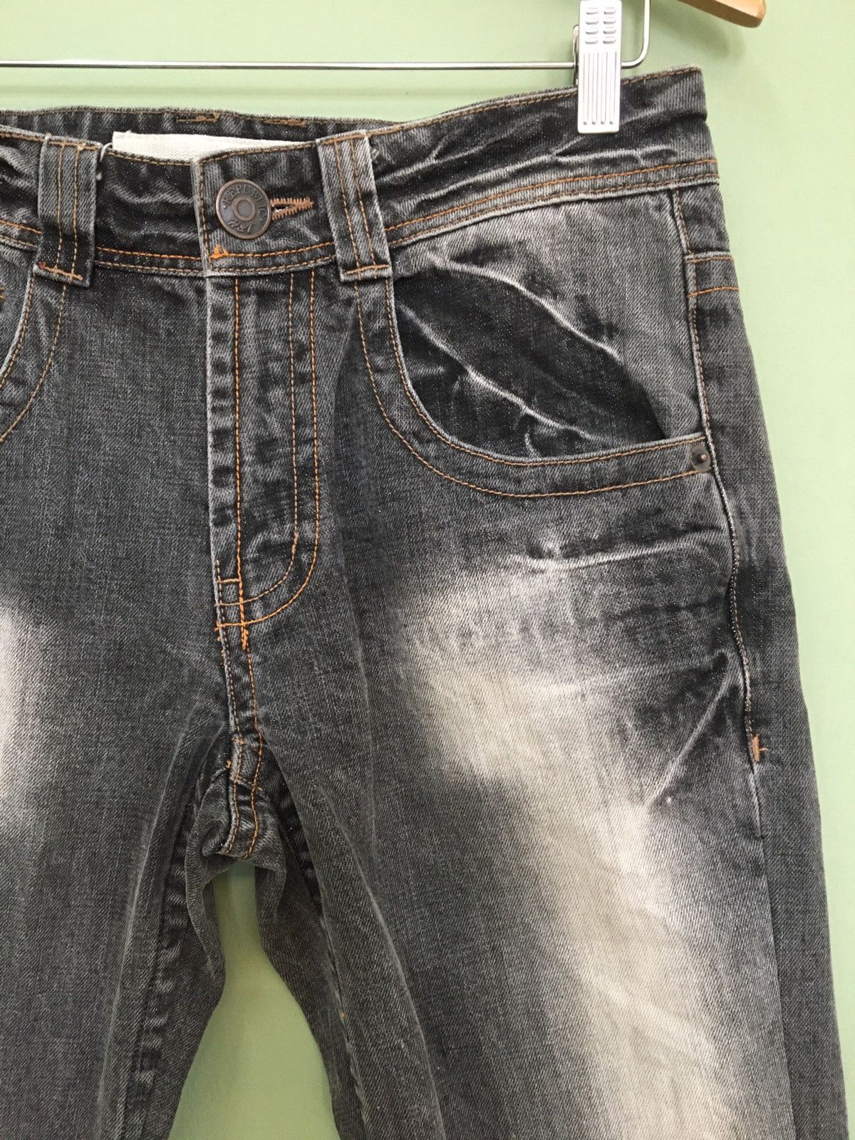 Designer HYSTERICS CLOTHING LINE SLIM FIT WASHED DESTROYED JEANS Size US 30 / EU 46 - 6 Thumbnail