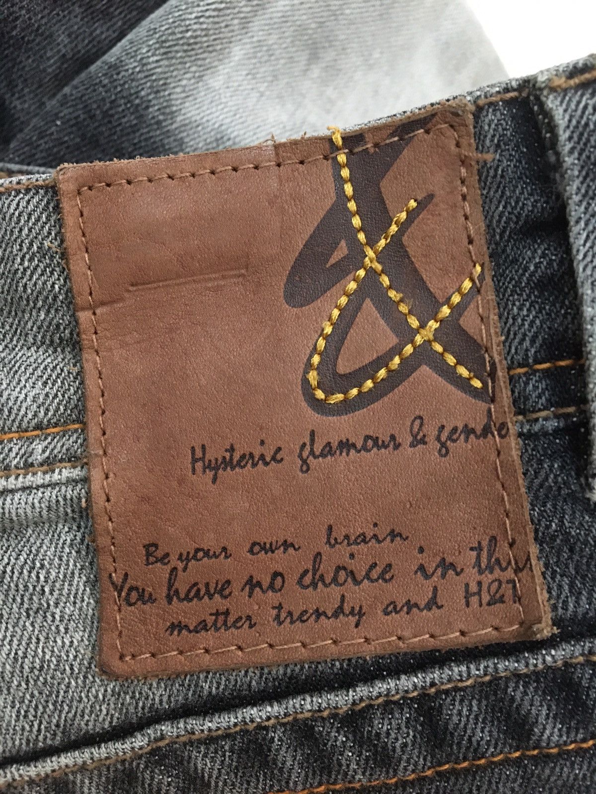 Designer HYSTERICS CLOTHING LINE SLIM FIT WASHED DESTROYED JEANS Size US 30 / EU 46 - 11 Thumbnail