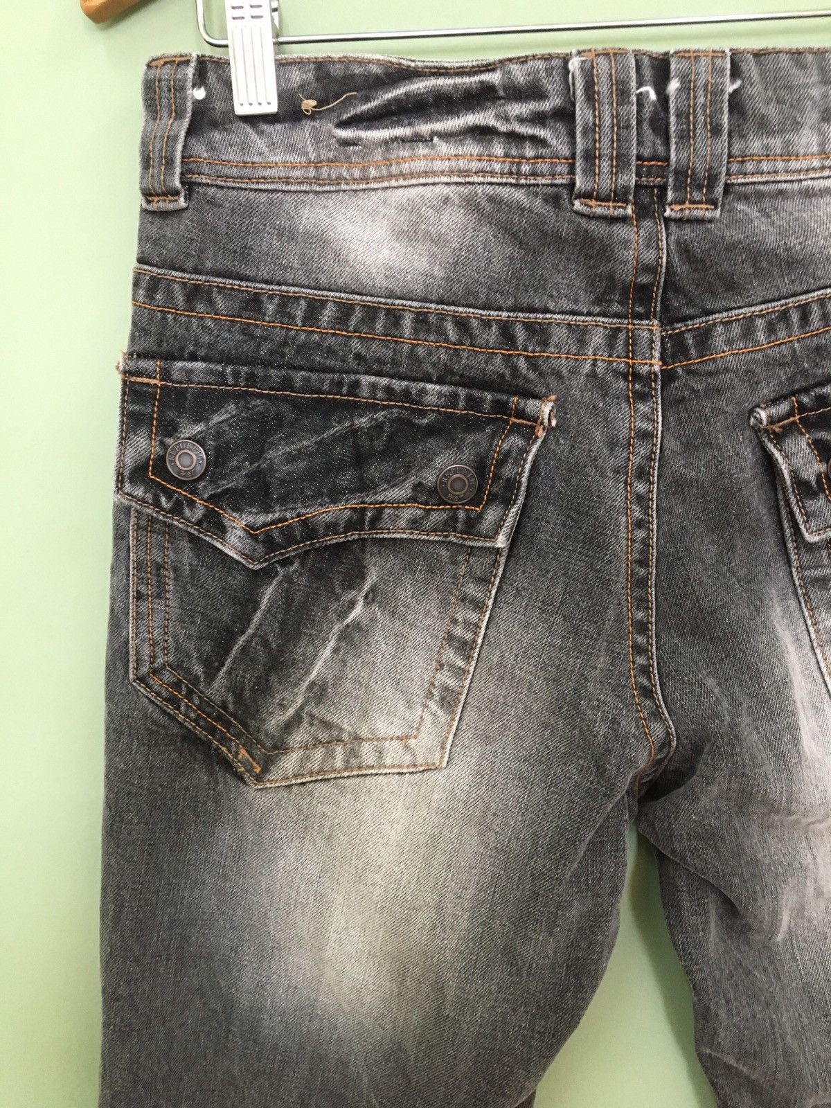 Designer HYSTERICS CLOTHING LINE SLIM FIT WASHED DESTROYED JEANS Size US 30 / EU 46 - 9 Thumbnail