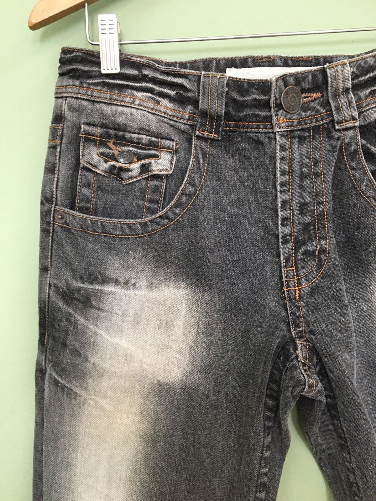 Designer HYSTERICS CLOTHING LINE SLIM FIT WASHED DESTROYED JEANS Size US 30 / EU 46 - 5 Thumbnail
