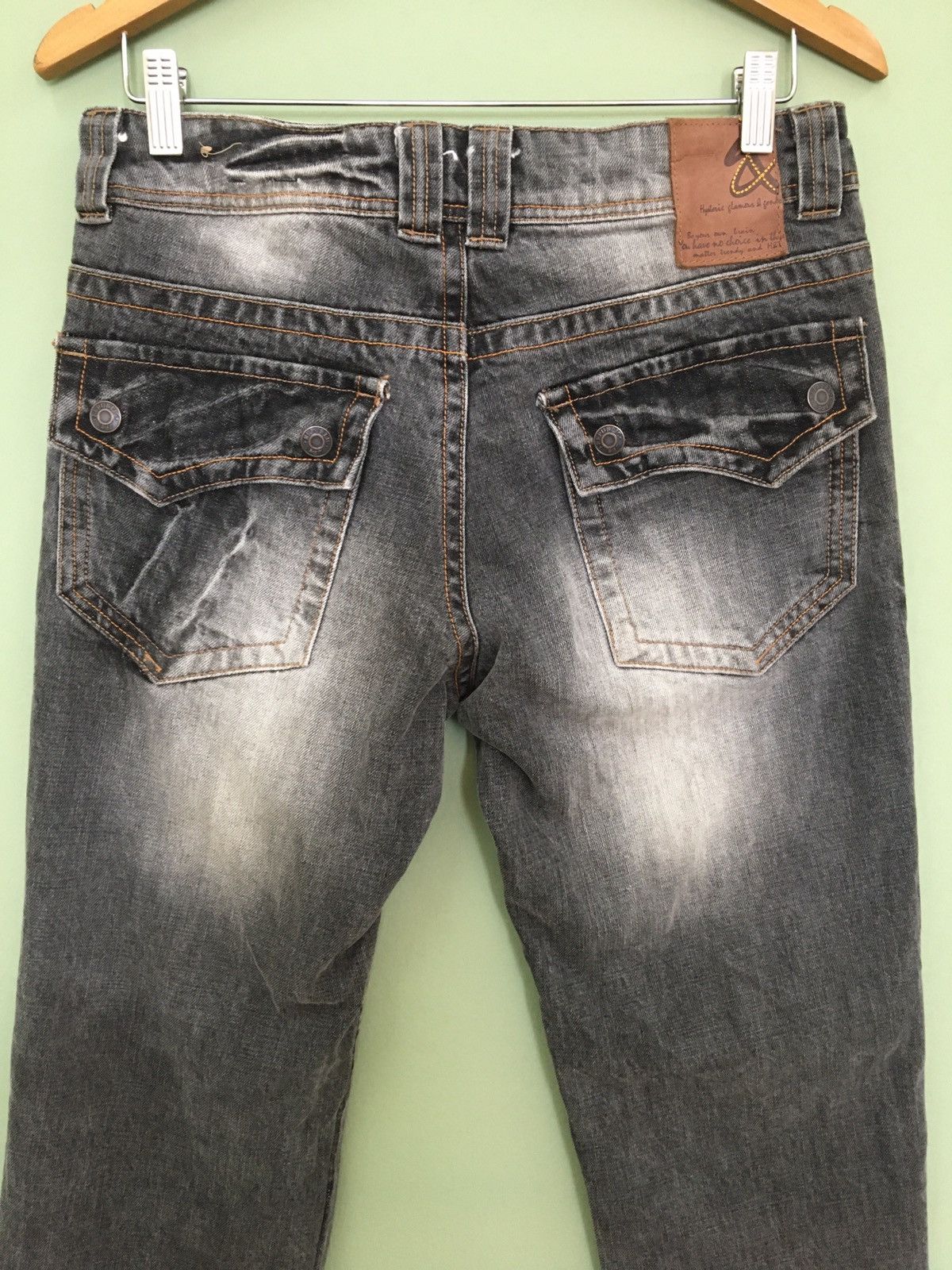 Designer HYSTERICS CLOTHING LINE SLIM FIT WASHED DESTROYED JEANS Size US 30 / EU 46 - 8 Thumbnail