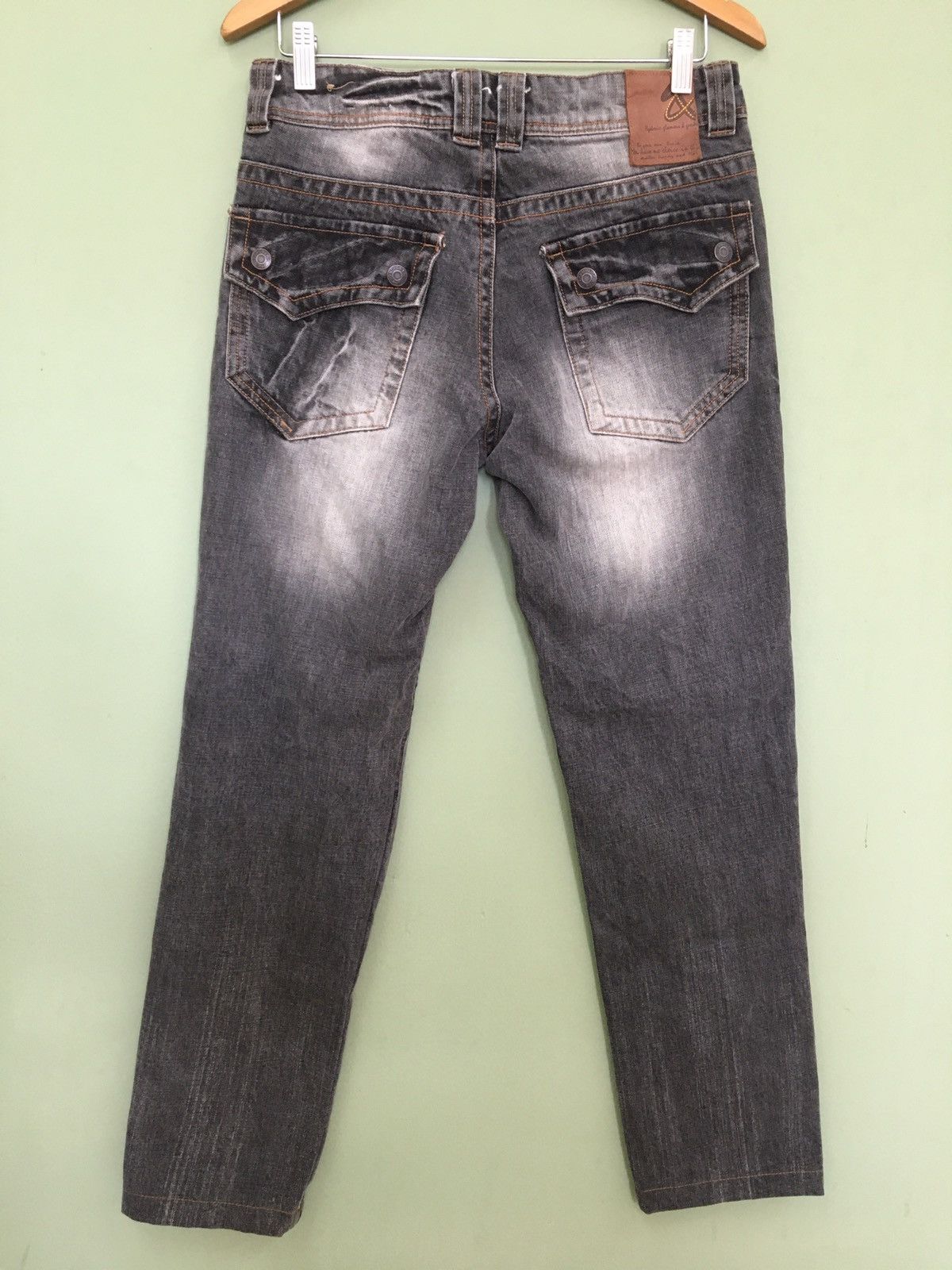 Designer HYSTERICS CLOTHING LINE SLIM FIT WASHED DESTROYED JEANS Size US 30 / EU 46 - 7 Thumbnail