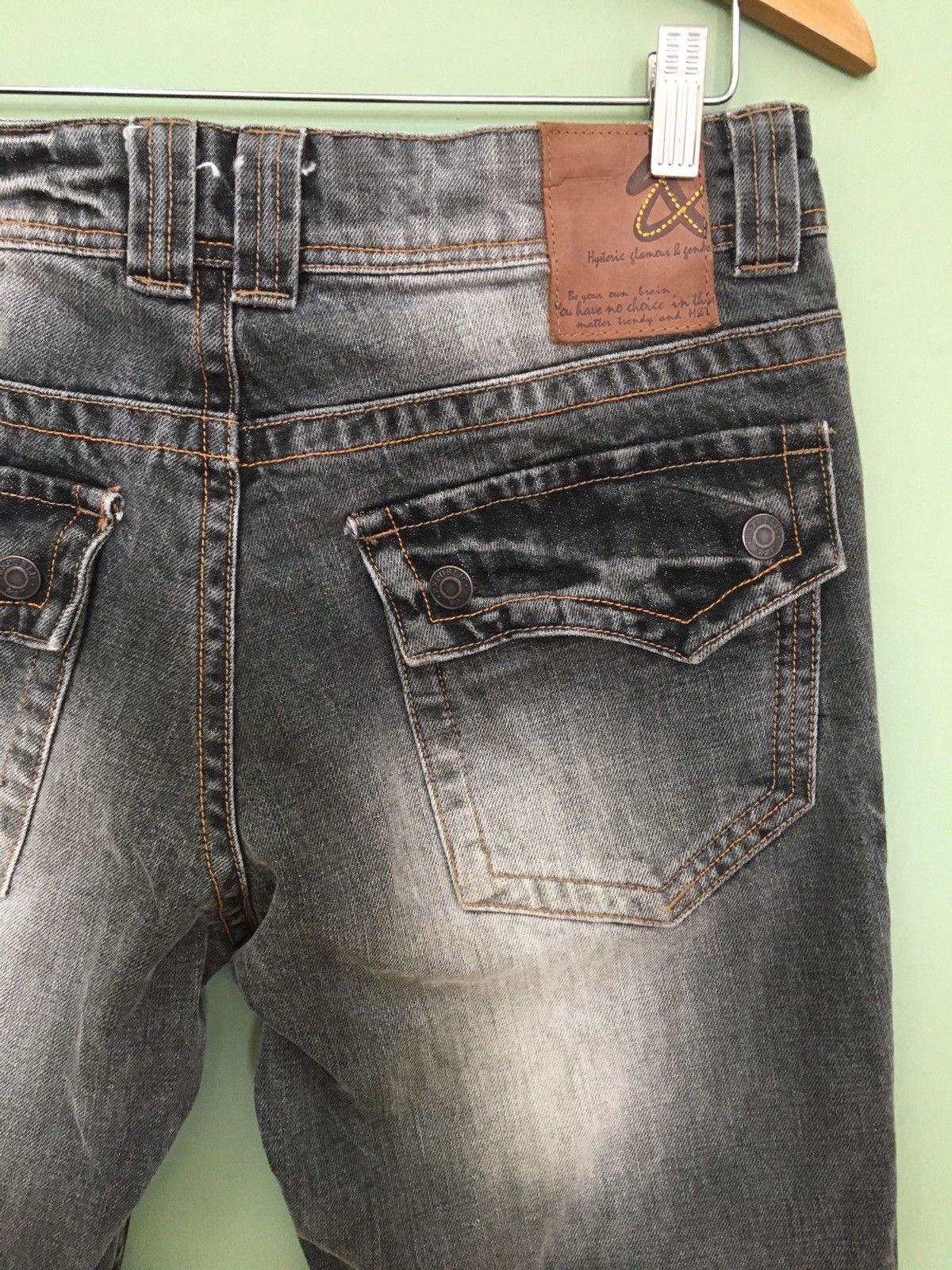 Designer HYSTERICS CLOTHING LINE SLIM FIT WASHED DESTROYED JEANS Size US 30 / EU 46 - 1 Thumbnail