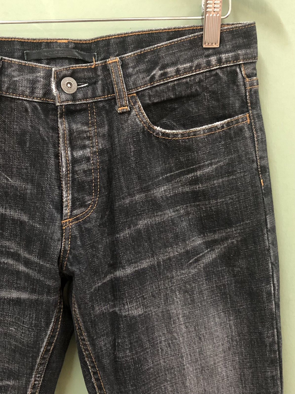 Designer × Japanese Brand × RIPVANWINKLE RIPVANWINKLE - SLIM FLARE FIT MEDIUM WASH DISTRESS JEANS Size US 30 / EU 46 - 4 Thumbnail
