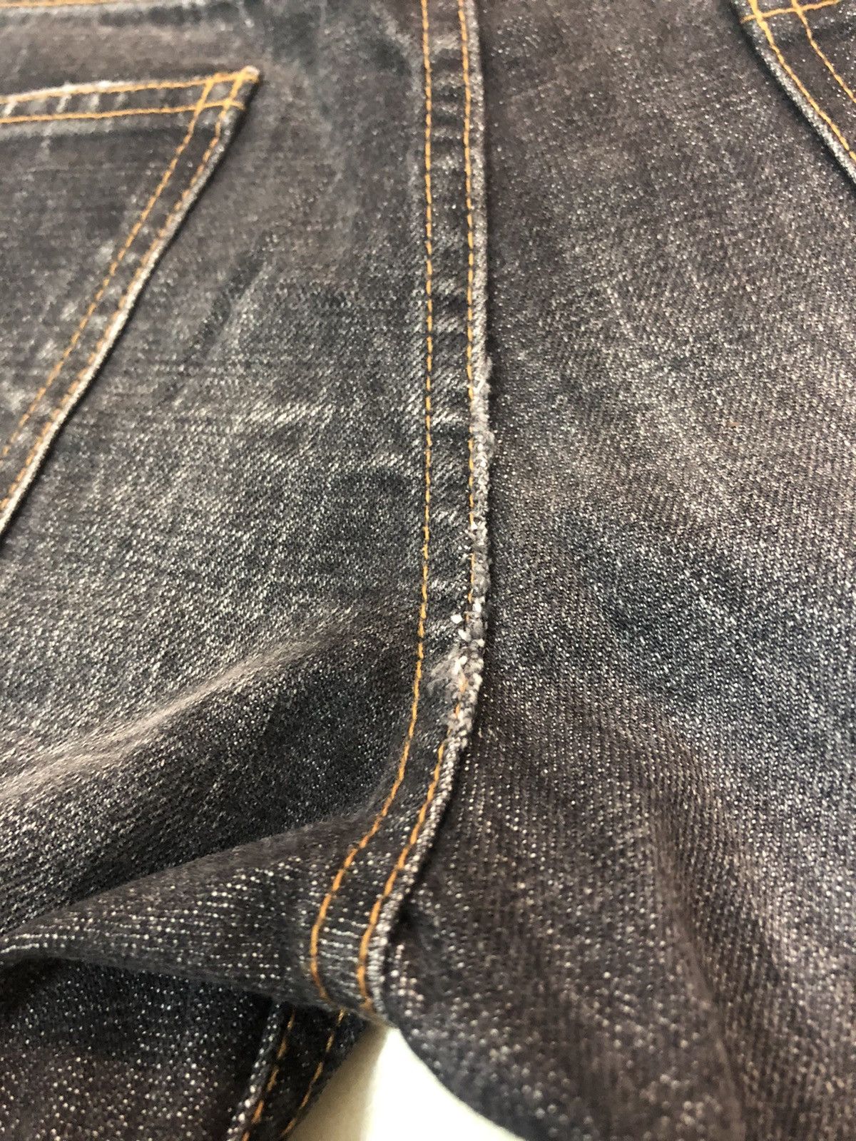 Designer × Japanese Brand × RIPVANWINKLE RIPVANWINKLE - SLIM FLARE FIT MEDIUM WASH DISTRESS JEANS Size US 30 / EU 46 - 11 Thumbnail