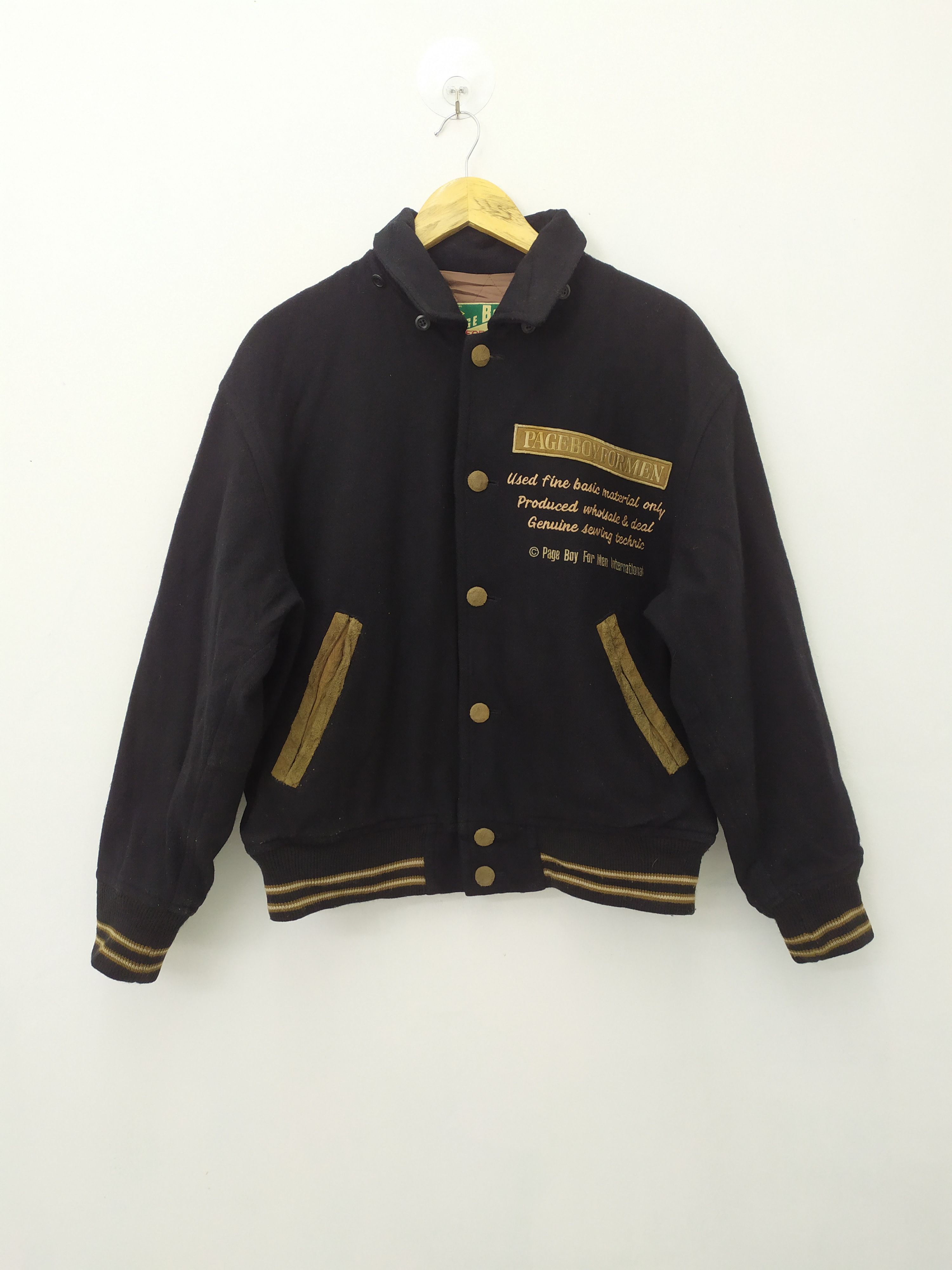 Japanese Brand PAGE BOY FOR MEN WOOL VARSITY JACKET Size US L / EU 52-54 / 3 - 6 Thumbnail