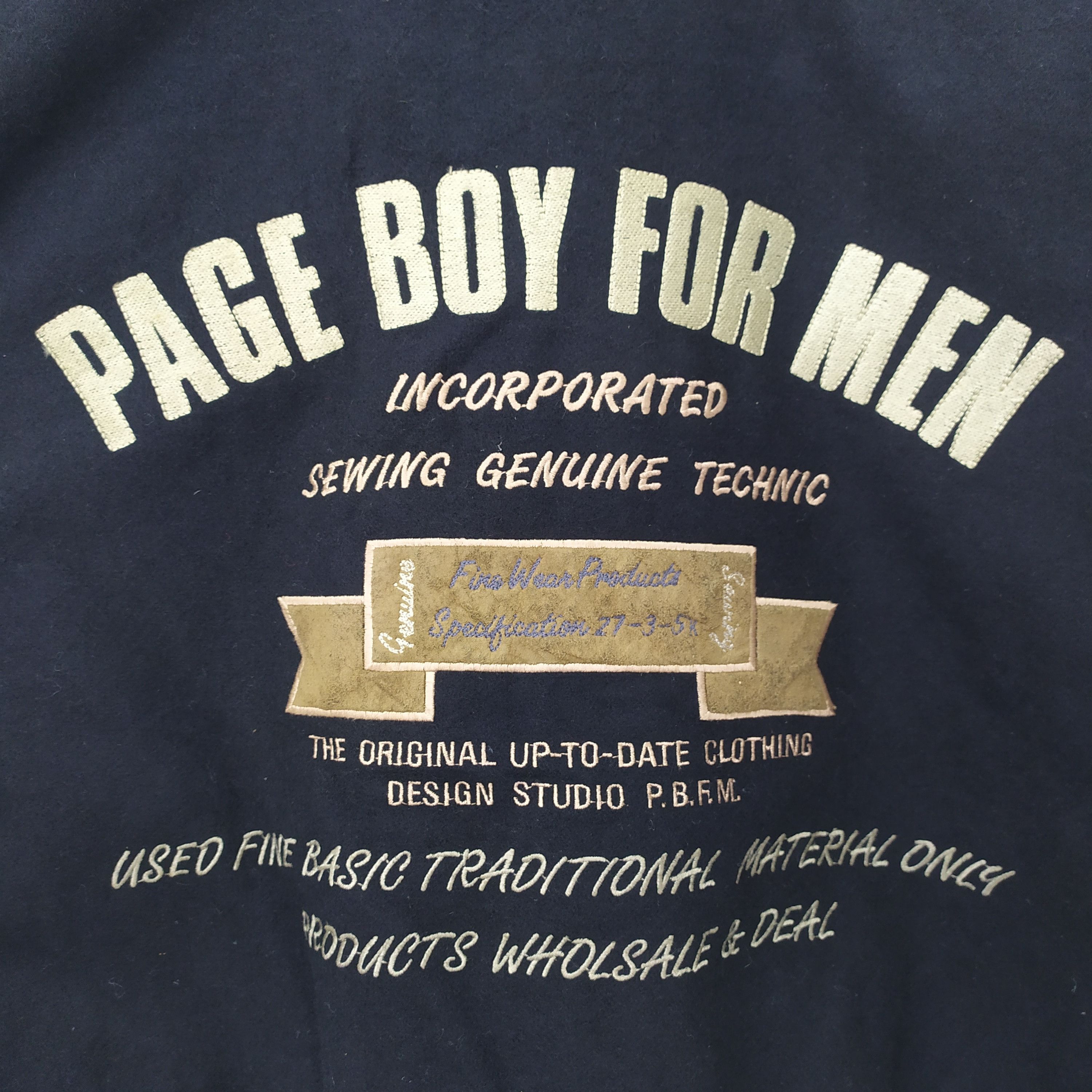 Japanese Brand PAGE BOY FOR MEN WOOL VARSITY JACKET Size US L / EU 52-54 / 3 - 9 Thumbnail