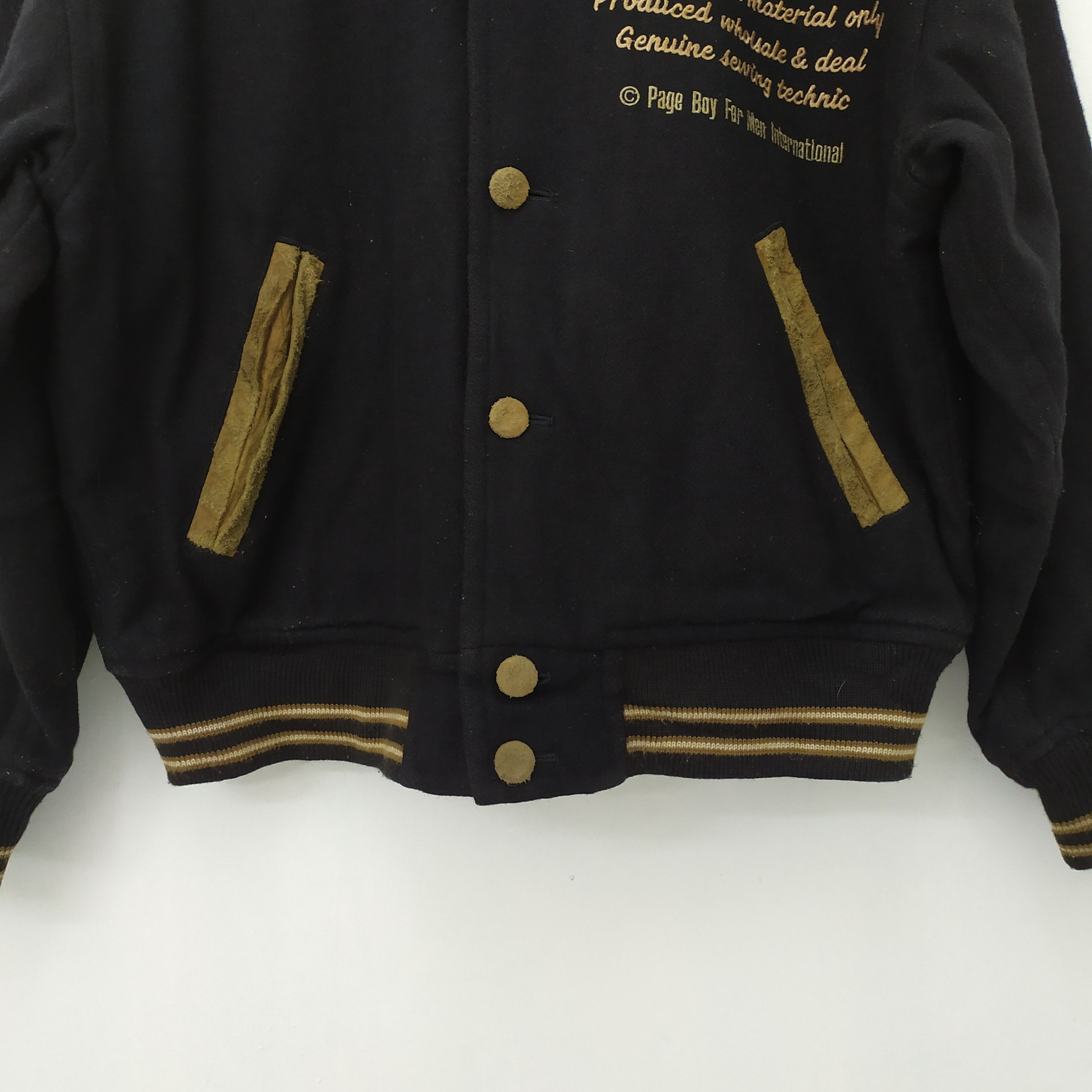 Japanese Brand PAGE BOY FOR MEN WOOL VARSITY JACKET Size US L / EU 52-54 / 3 - 8 Thumbnail