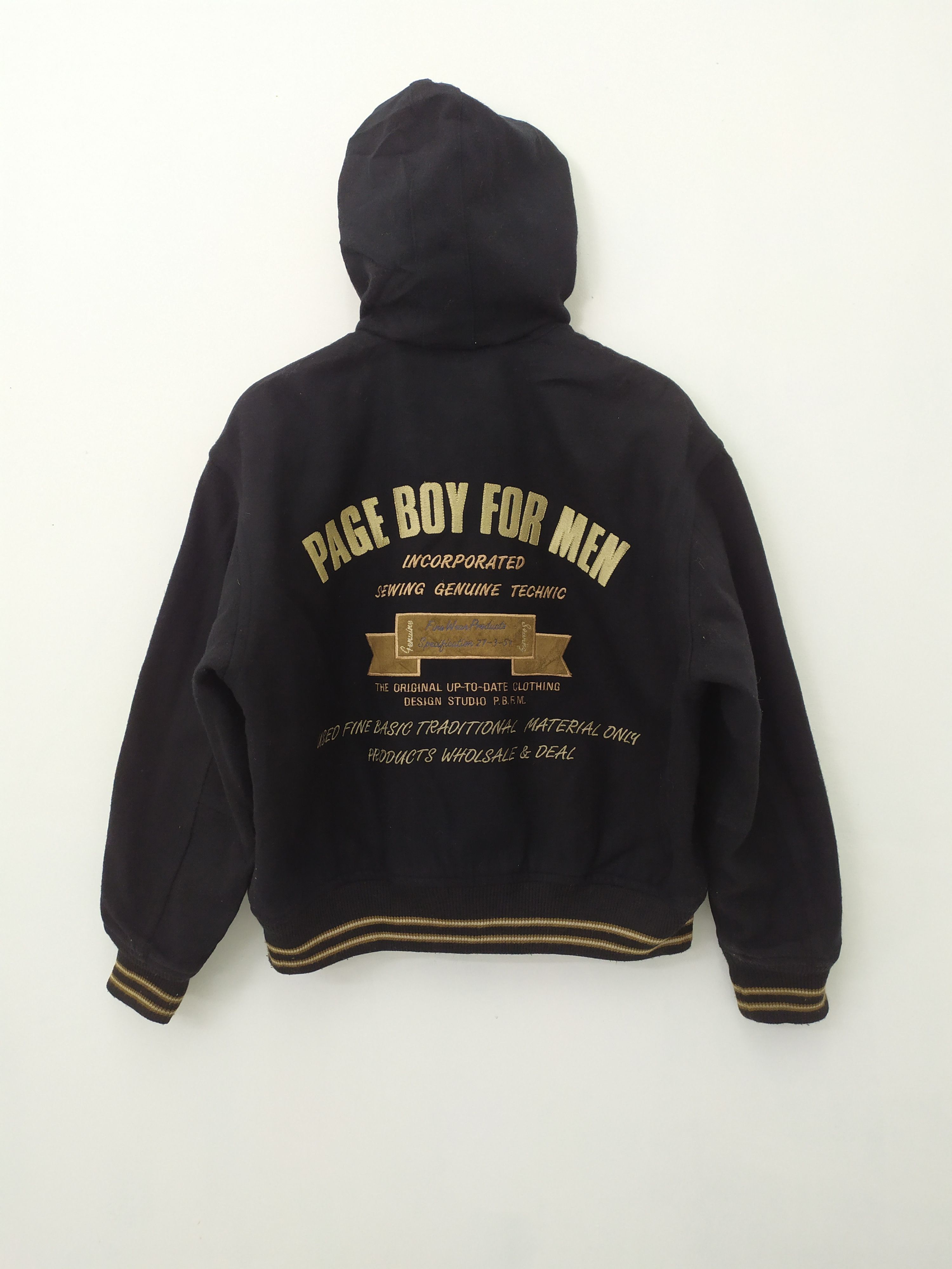 Japanese Brand PAGE BOY FOR MEN WOOL VARSITY JACKET Size US L / EU 52-54 / 3 - 10 Thumbnail