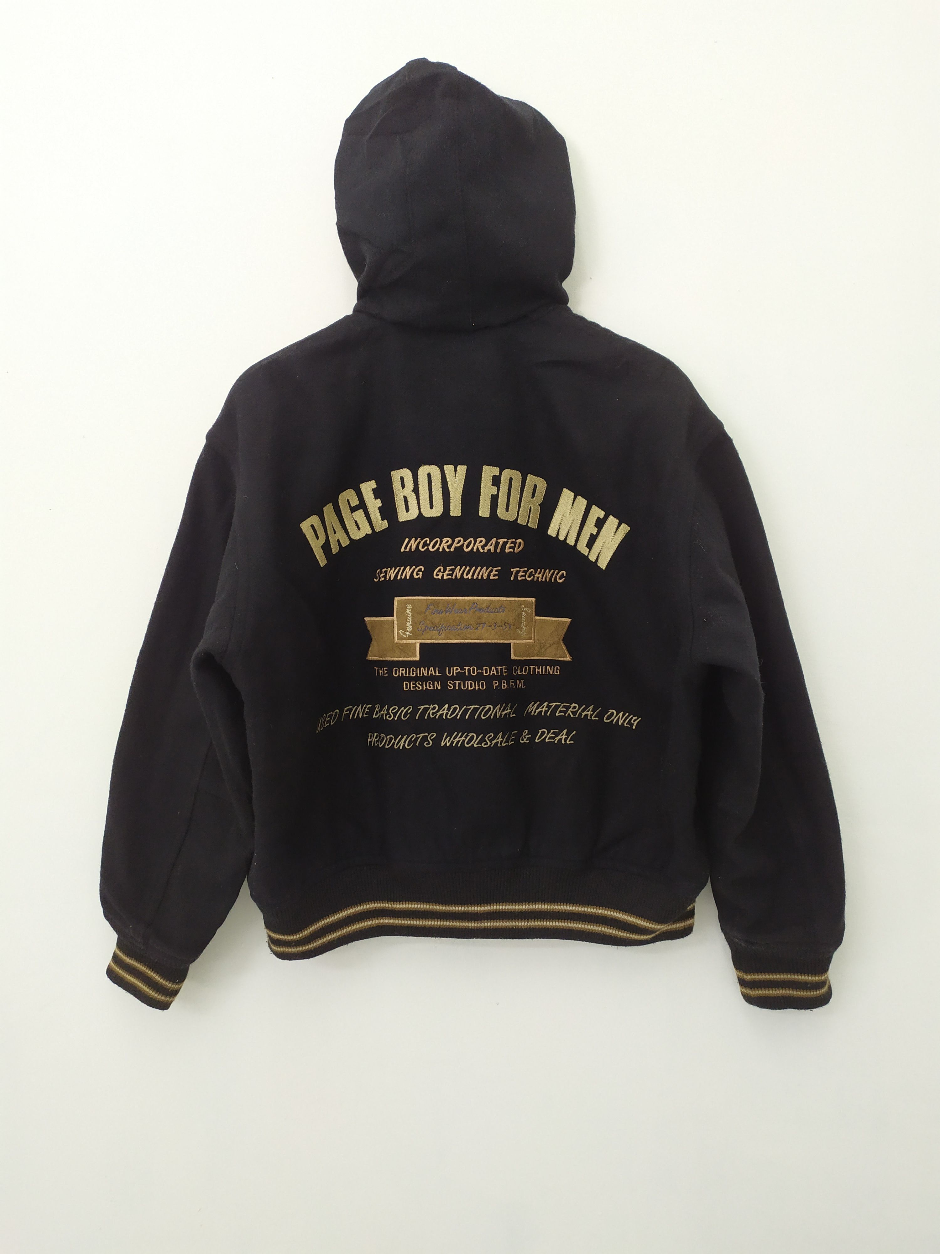 Japanese Brand PAGE BOY FOR MEN WOOL VARSITY JACKET Size US L / EU 52-54 / 3 - 1 Thumbnail
