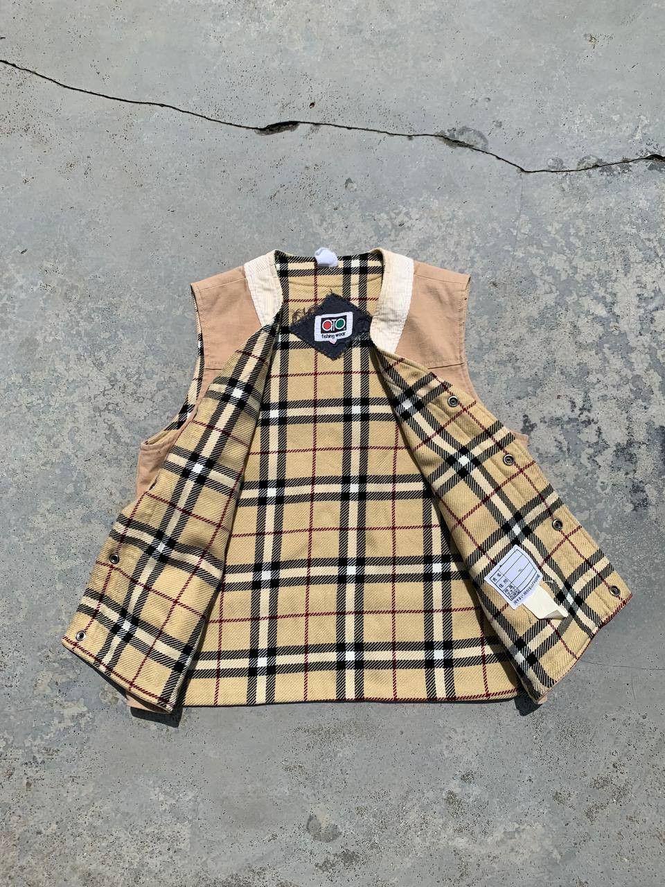 Ato Vintage Checkered Lined Utility Vest