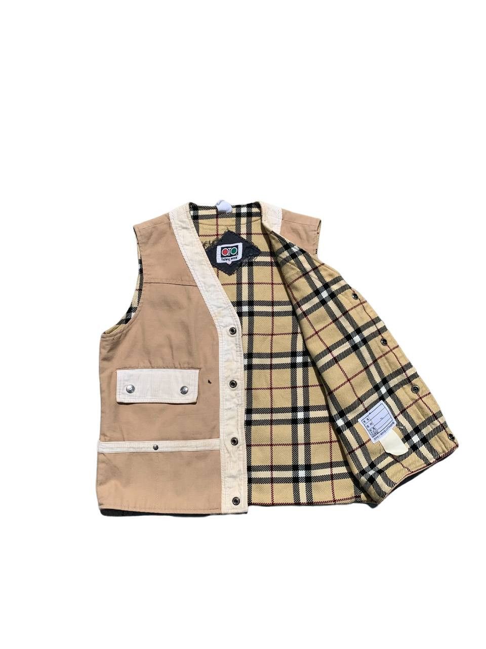 Ato Vintage Checkered Lined Utility Vest