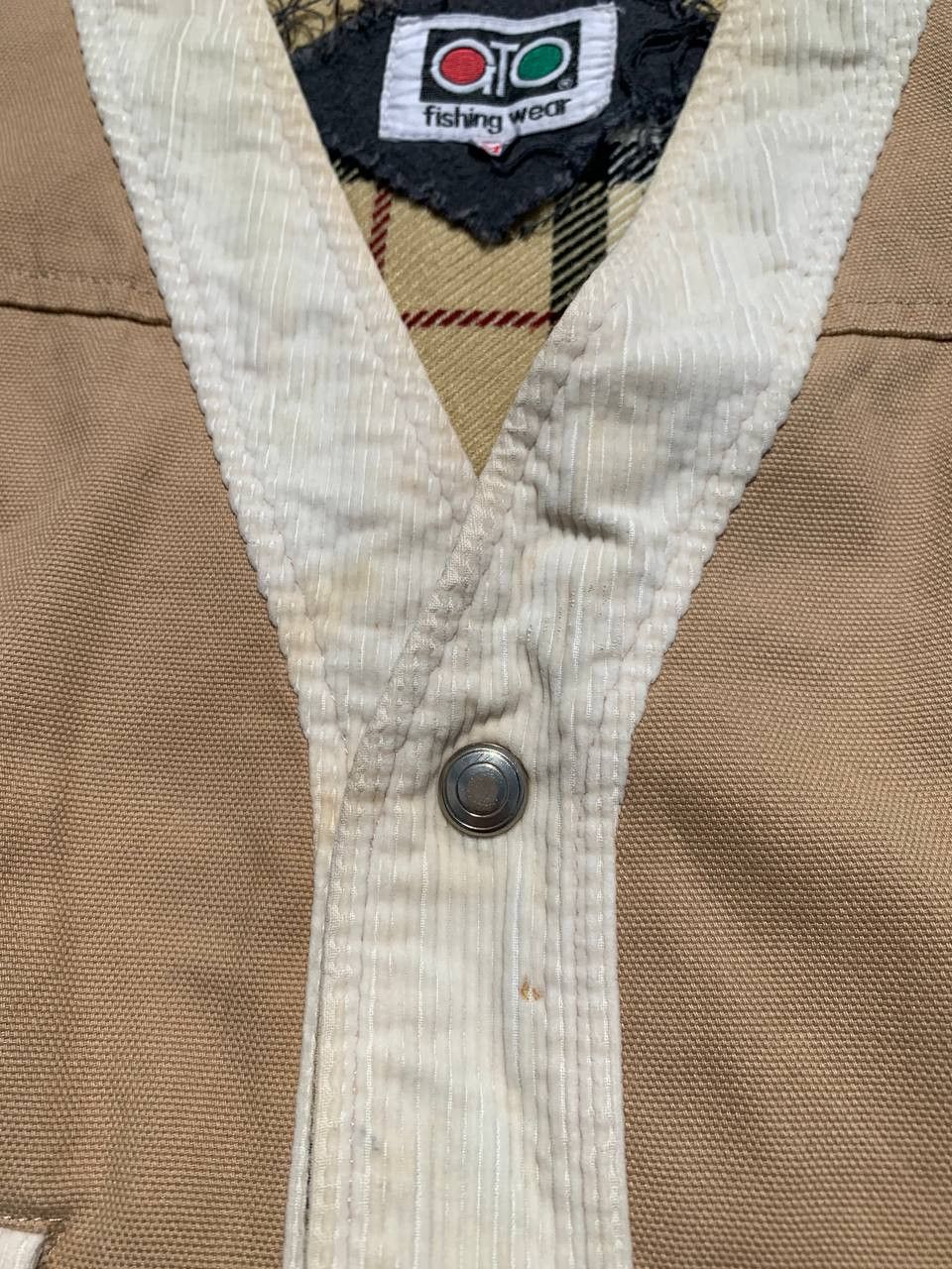 Ato Vintage Checkered Lined Utility Vest