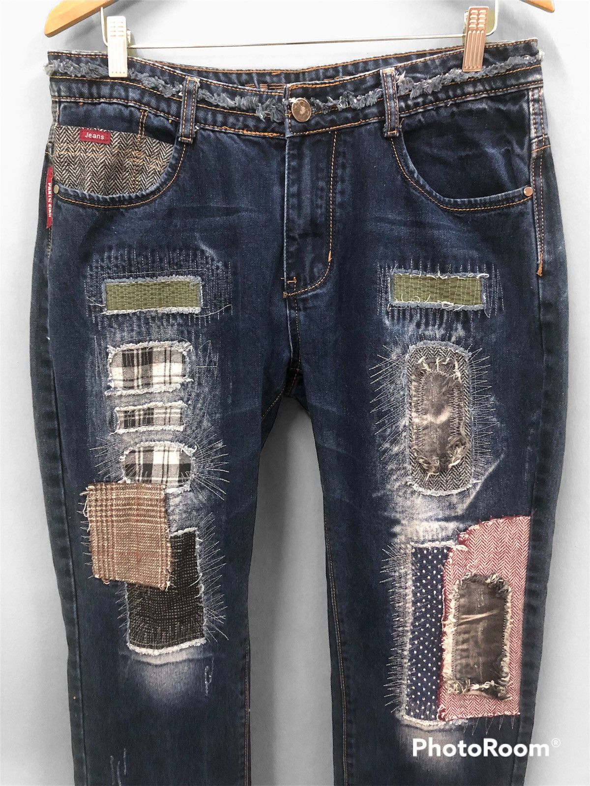 Japanese Brand 🔥JAPANESE BRANDS - SLIM TAPERED FIT SASHIKO KAPITAL JEANS Size US 34 / EU 50 - 1 Thumbnail