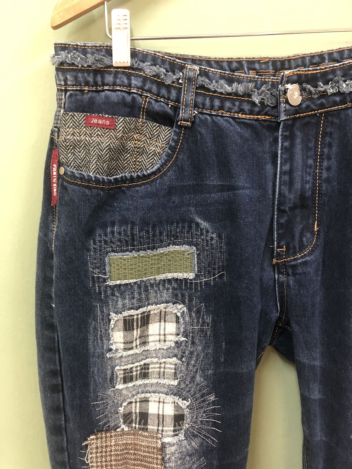 Japanese Brand 🔥JAPANESE BRANDS - SLIM TAPERED FIT SASHIKO KAPITAL JEANS Size US 34 / EU 50 - 5 Thumbnail