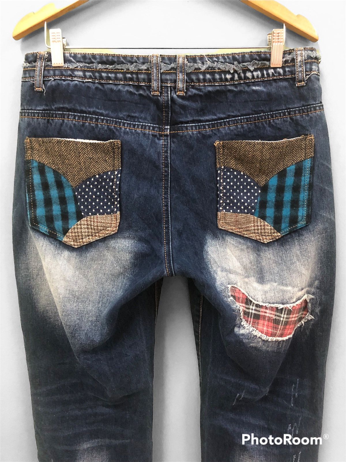 Japanese Brand 🔥JAPANESE BRANDS - SLIM TAPERED FIT SASHIKO KAPITAL JEANS Size US 34 / EU 50 - 9 Thumbnail