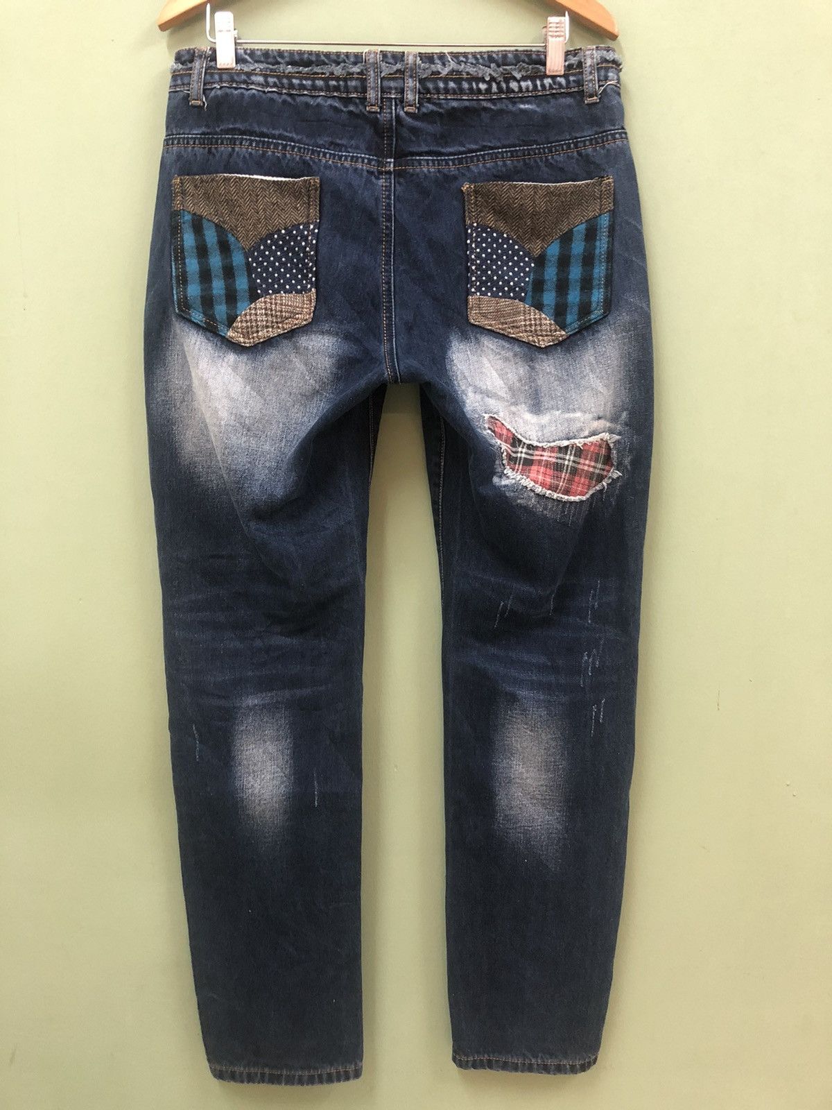 Japanese Brand 🔥JAPANESE BRANDS - SLIM TAPERED FIT SASHIKO KAPITAL JEANS Size US 34 / EU 50 - 7 Thumbnail